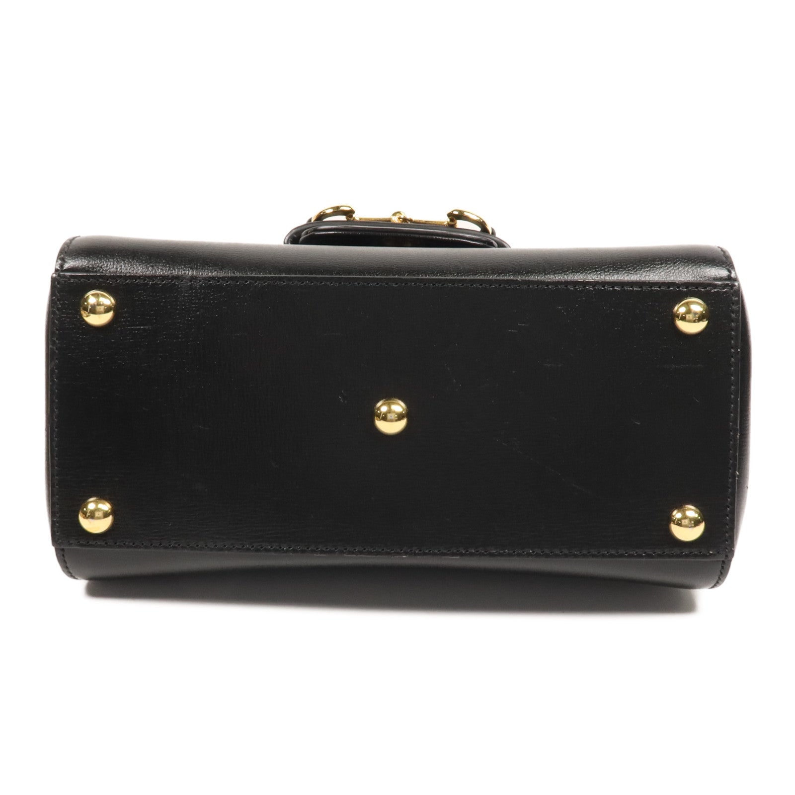 GUCCI 牛皮皮革Horsebit 1955金扣手挽肩背兩用袋