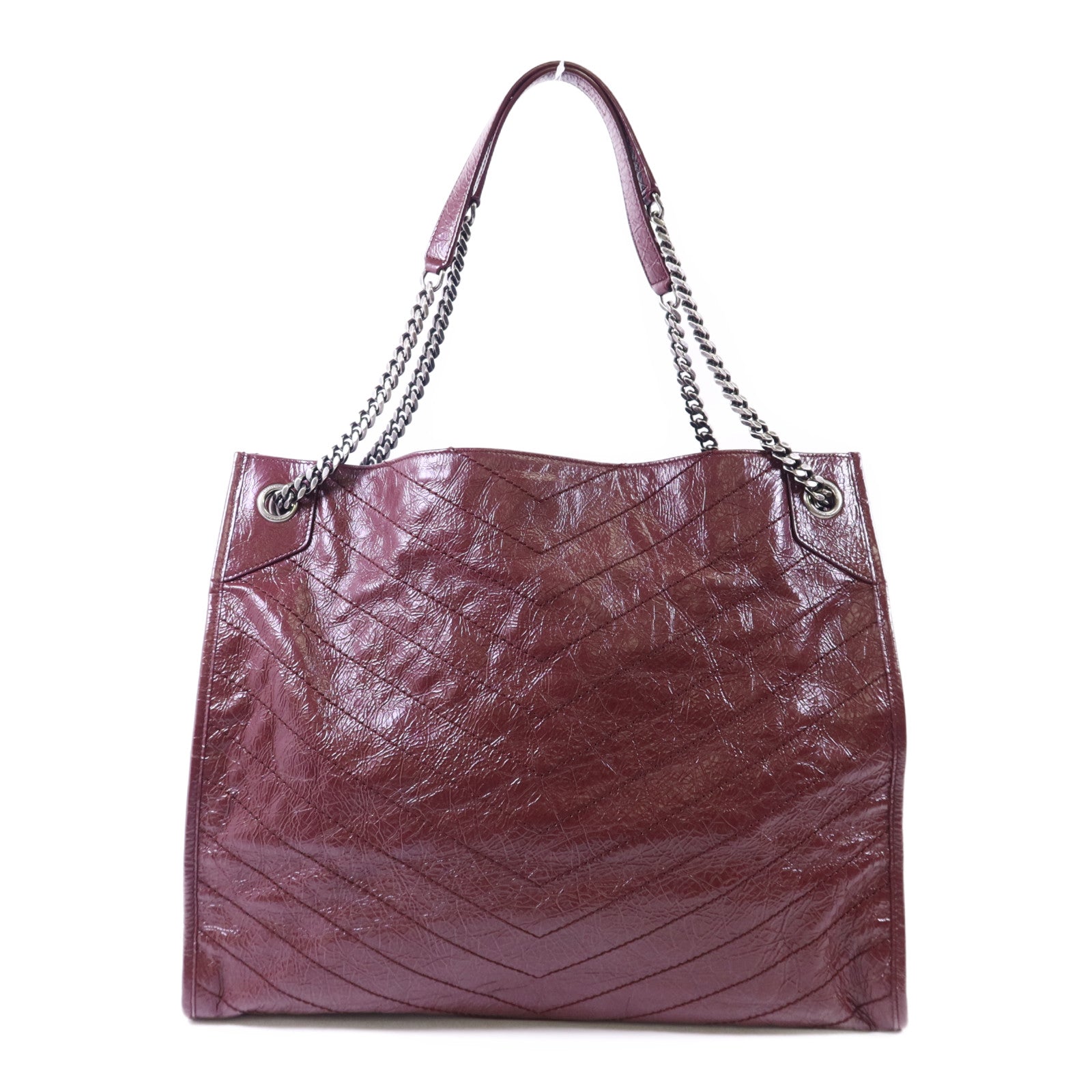SAINT LAURENT 牛皮皮革Niki Tote Bag銀扣手挽袋
