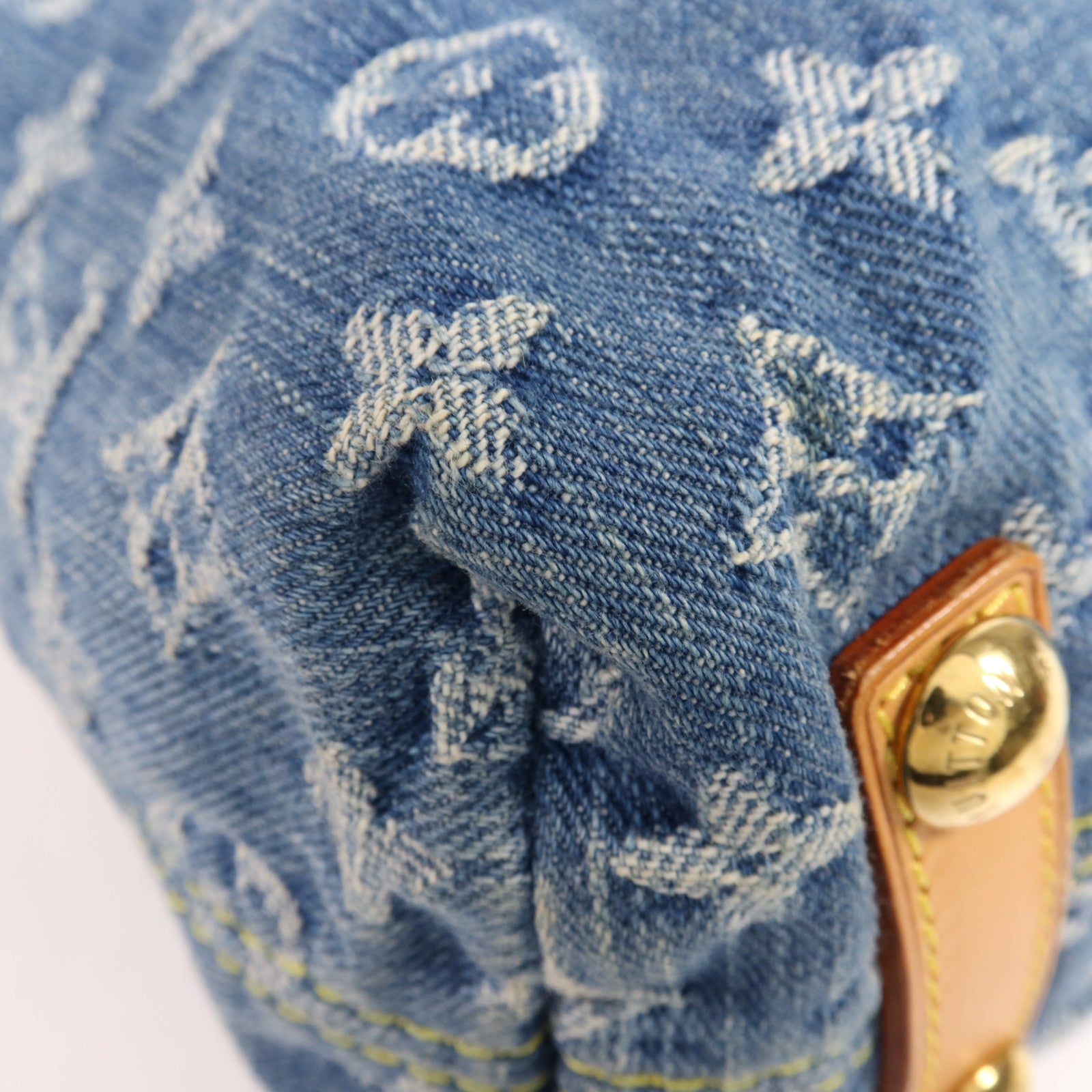 LOUIS VUITTON Monogram Denim Baggy GM金扣肩背袋