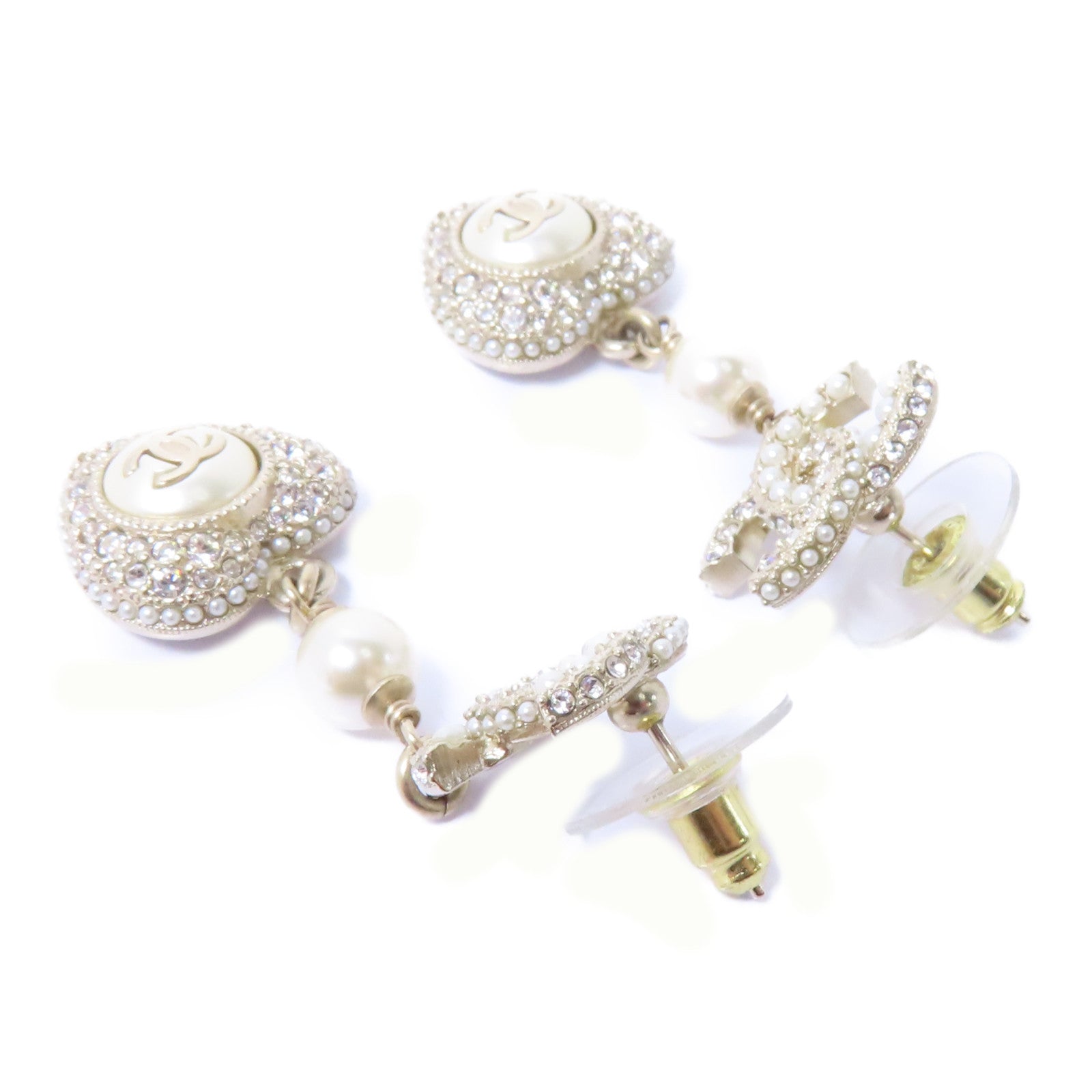 CHANEL PVC/金屬Earrings耳環金色/透明