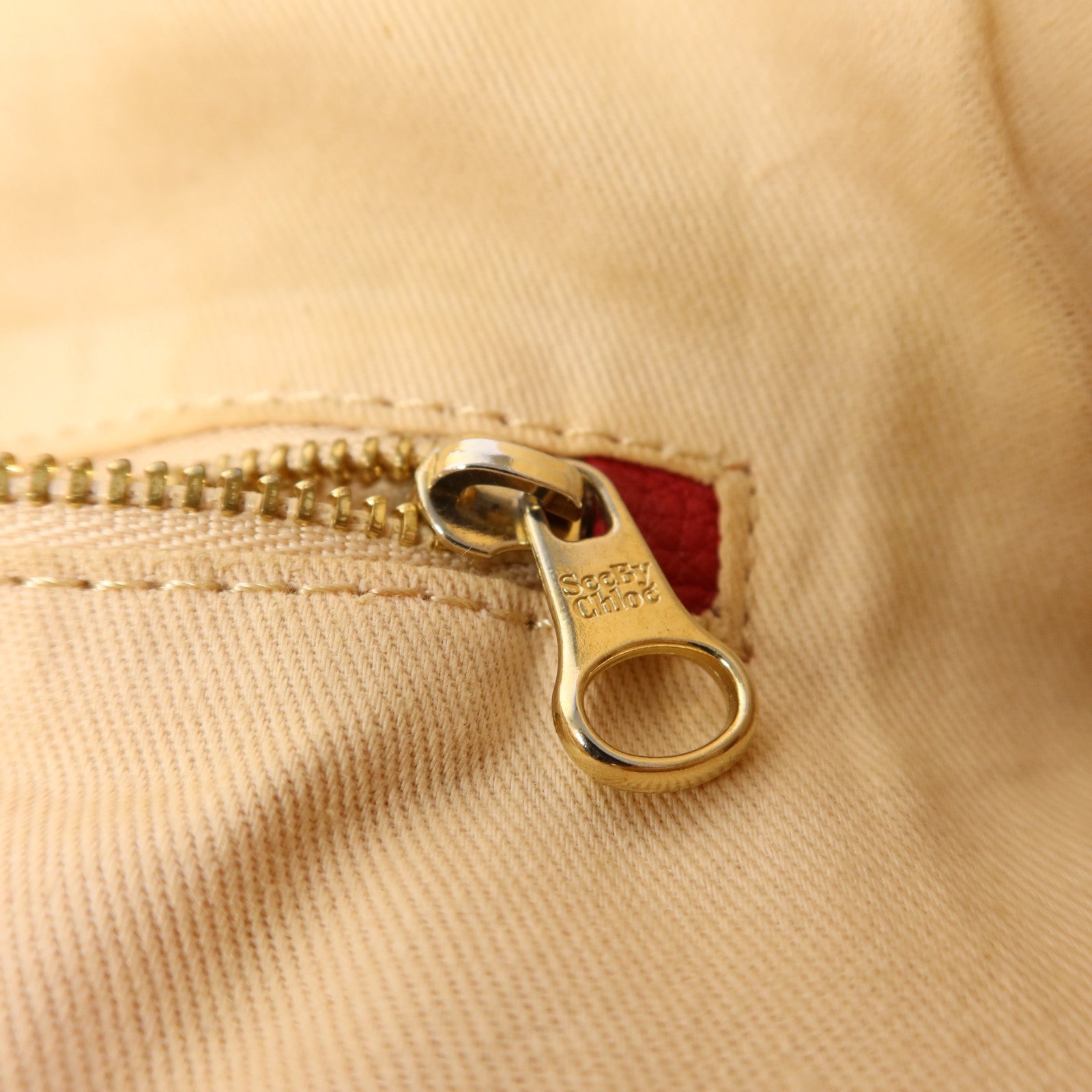 SEE BY CHLOE 牛皮皮革Bucket Bag金扣肩背袋