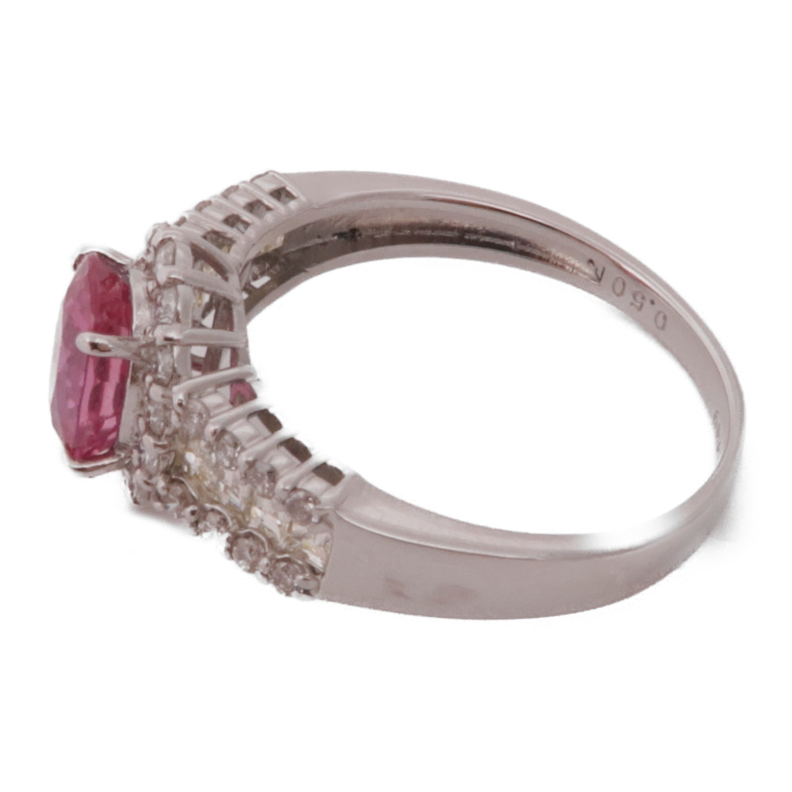 JEWELRY 【激減優惠】PT950鉑金Pink Sapphire Ring鑽石戒指US#6