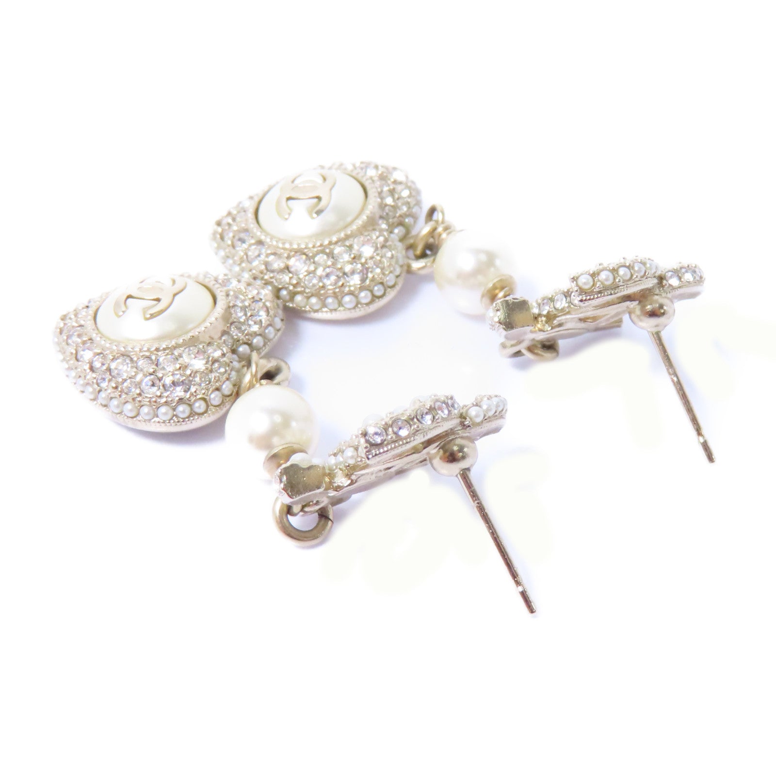 CHANEL PVC/金屬Earrings耳環金色/透明