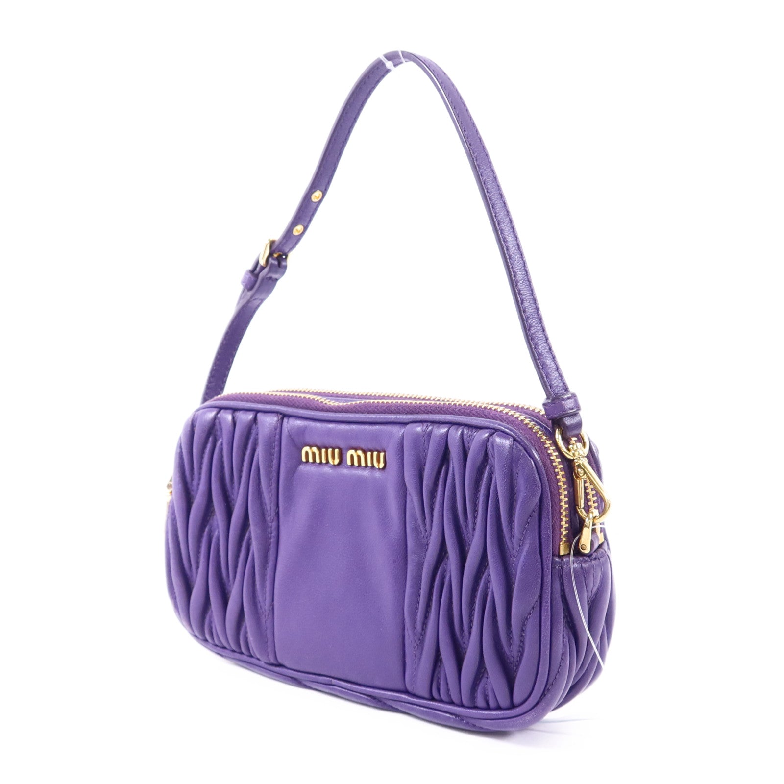 Miu Miu 羊皮皮革Handbag金扣手挽袋