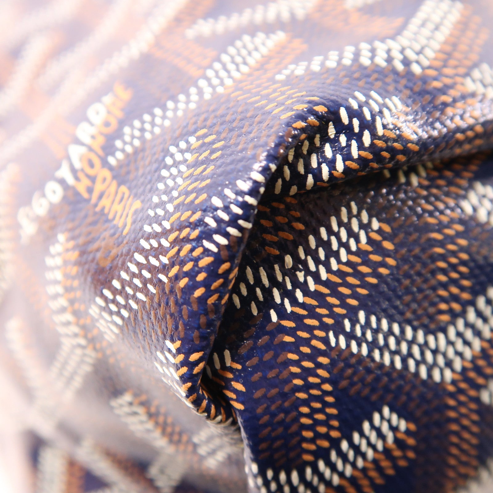 GOYARD 塗層帆布Bohème Hobo銀扣肩背袋深藍色