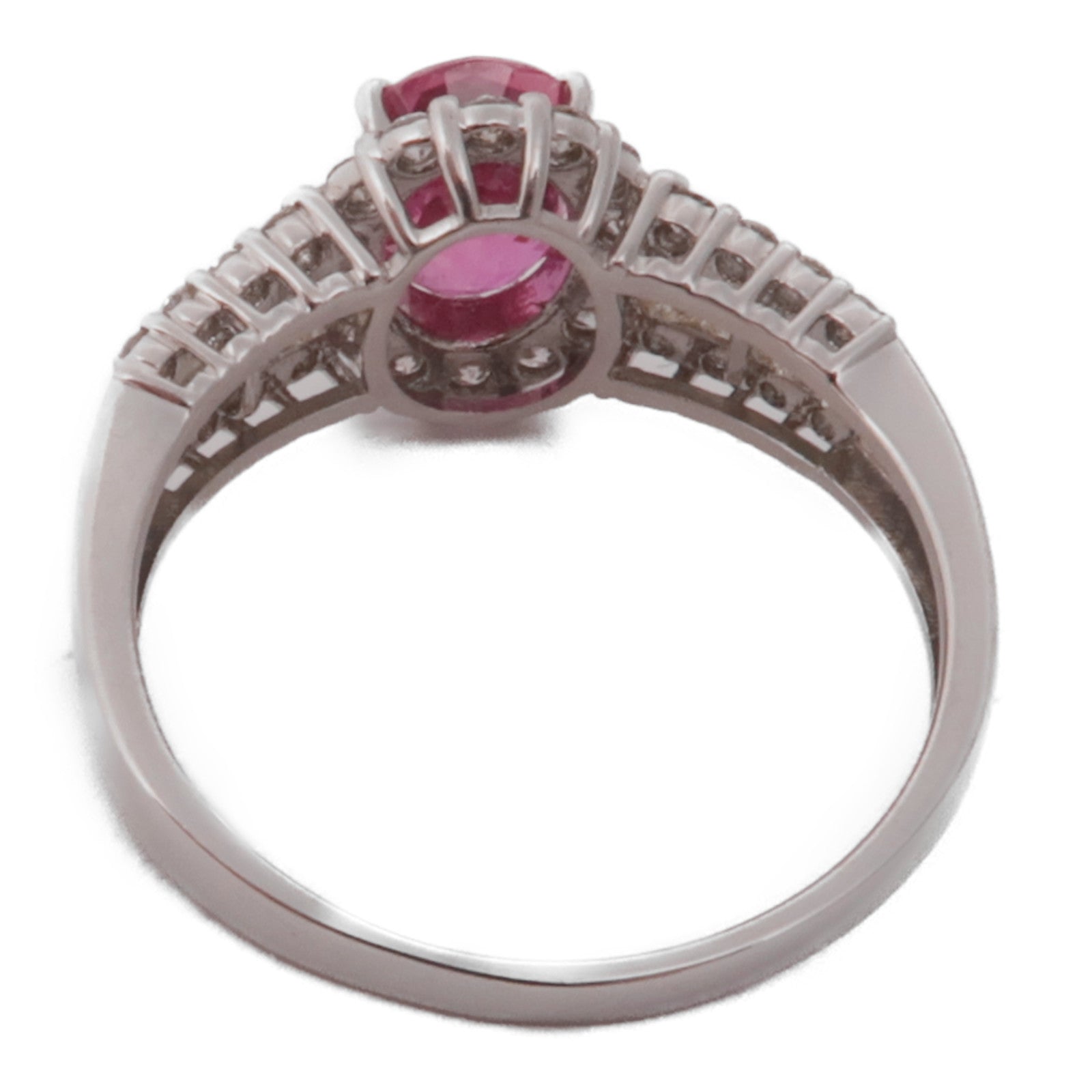 JEWELRY 【激減優惠】PT950鉑金Pink Sapphire Ring鑽石戒指US#6