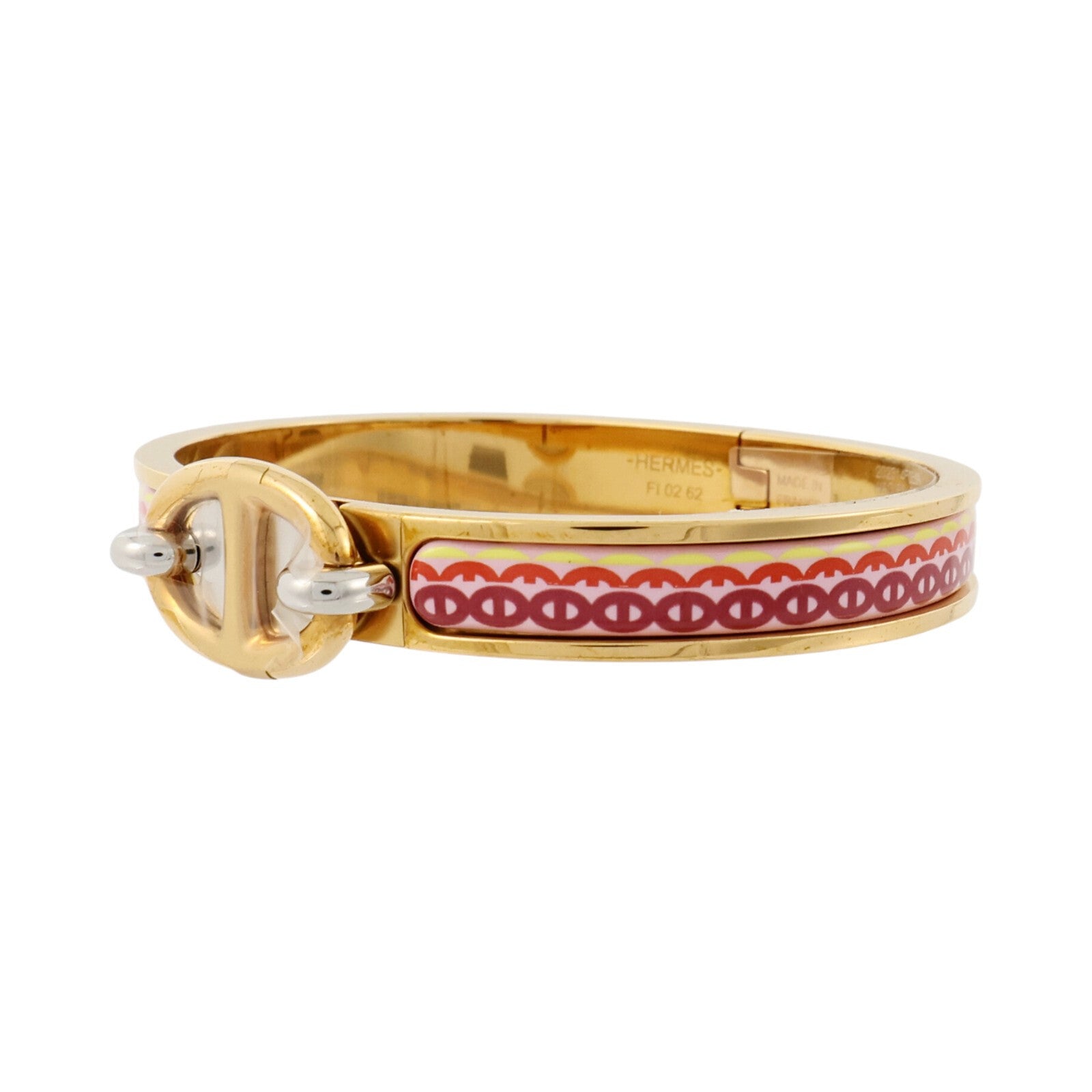 HERMES 金屬/琺瑯Mini Clic Chaine D'Ancre手鐲