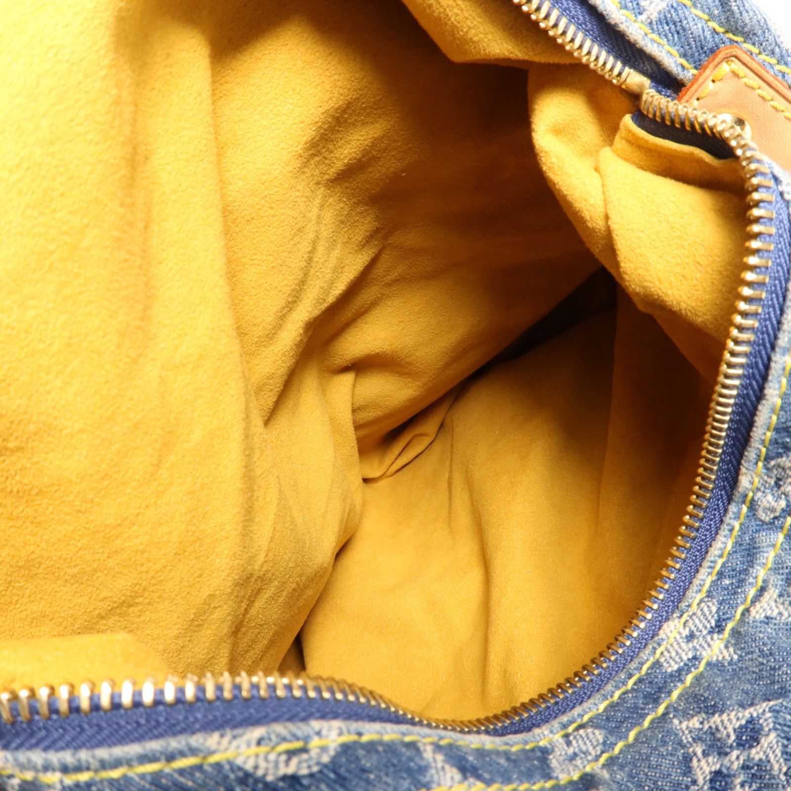 LOUIS VUITTON Monogram Denim Baggy GM金扣肩背袋