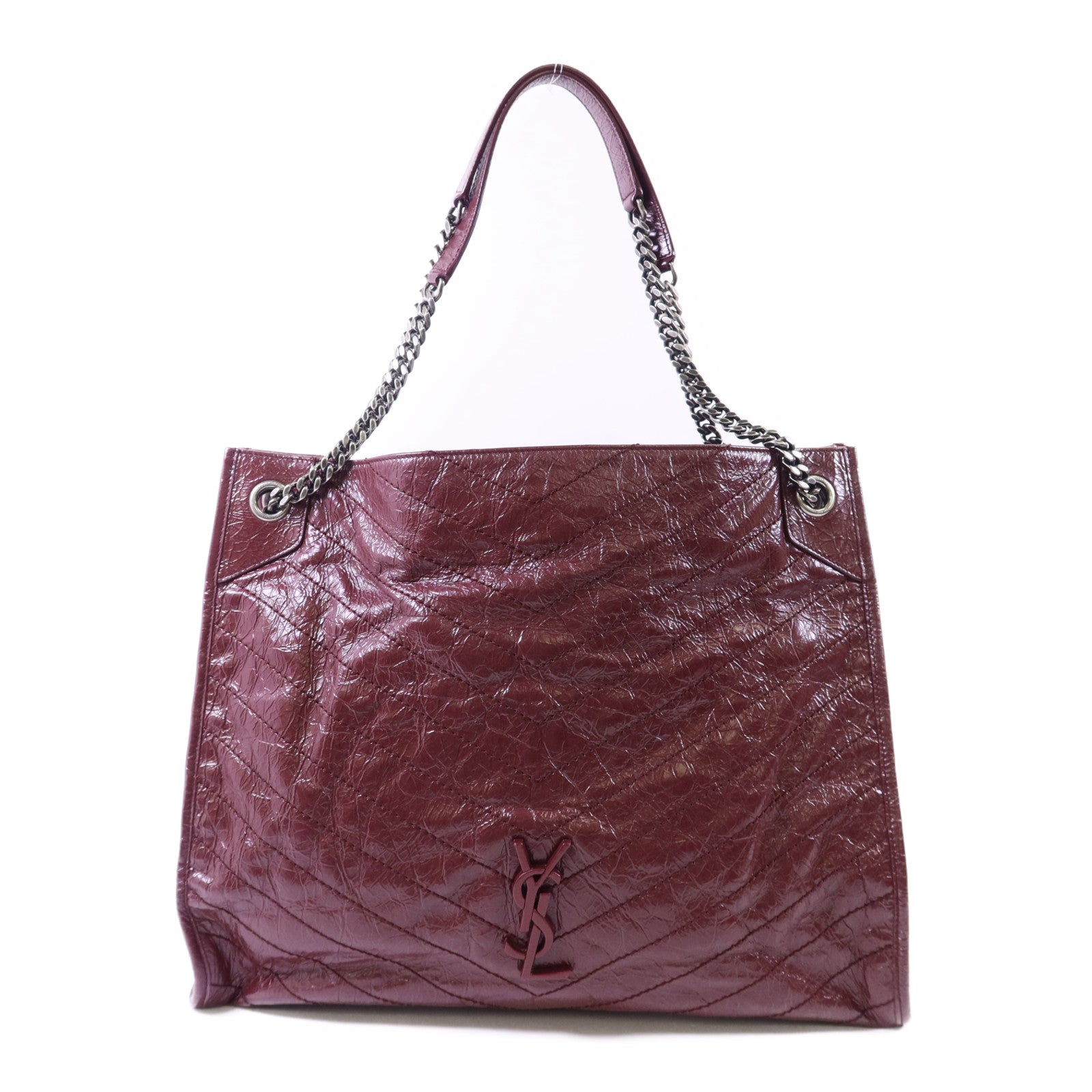 SAINT LAURENT 牛皮皮革Niki Tote Bag銀扣手挽袋