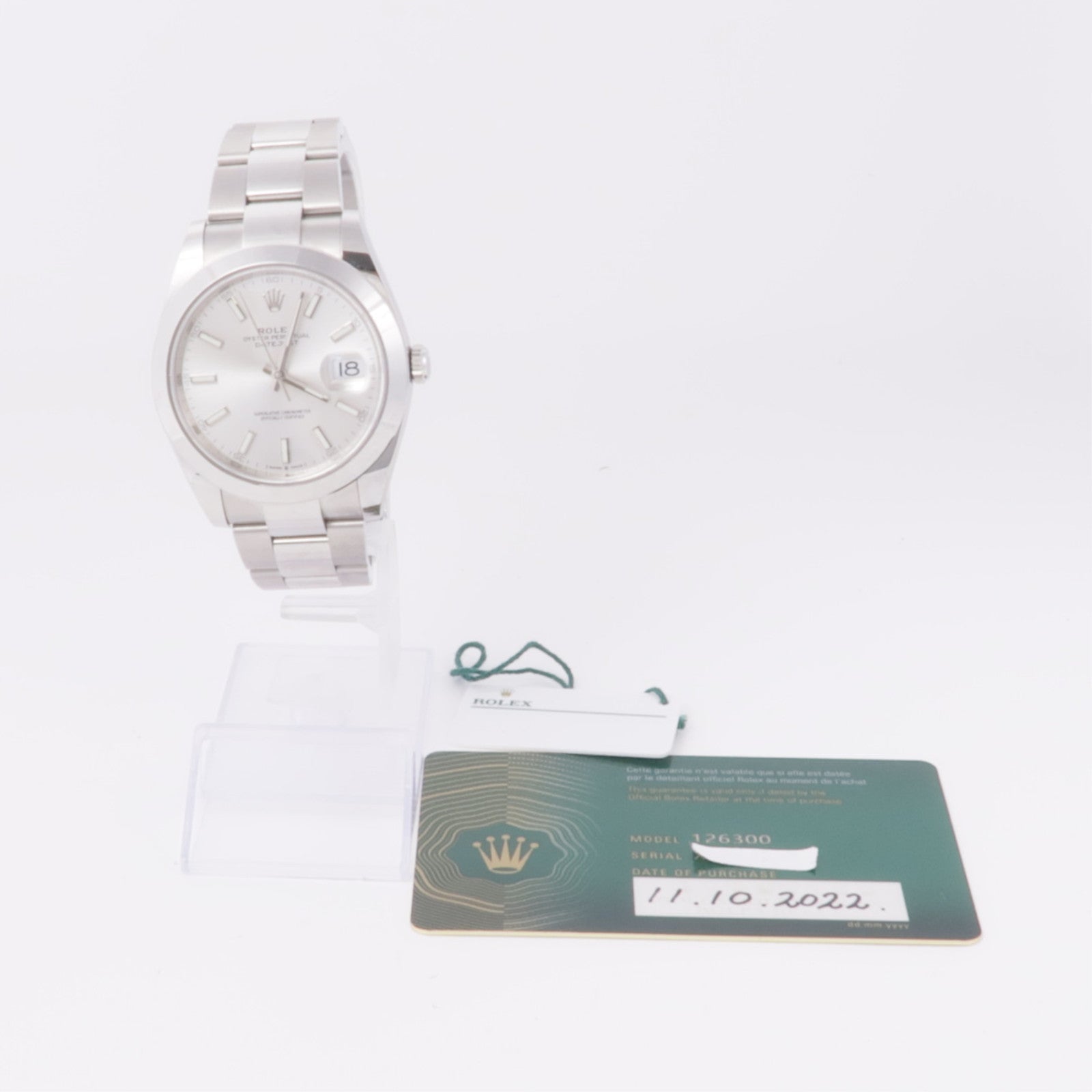 ROLEX Datejust 41mm 126300 Automatic Watch Stainless Steel Silver