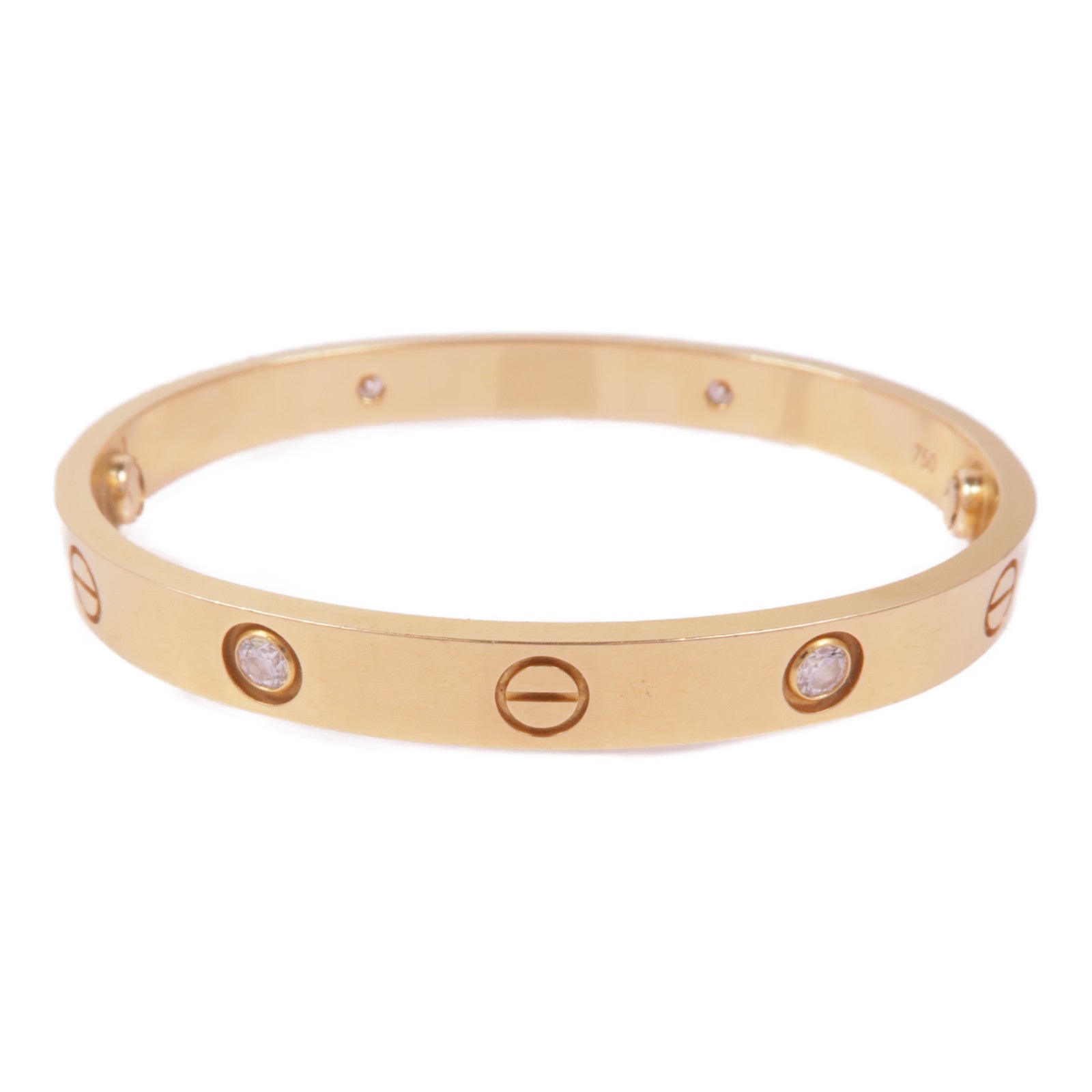 CARTIER 18K黃金Love Bracelet鑽石手鐲Cartier#16