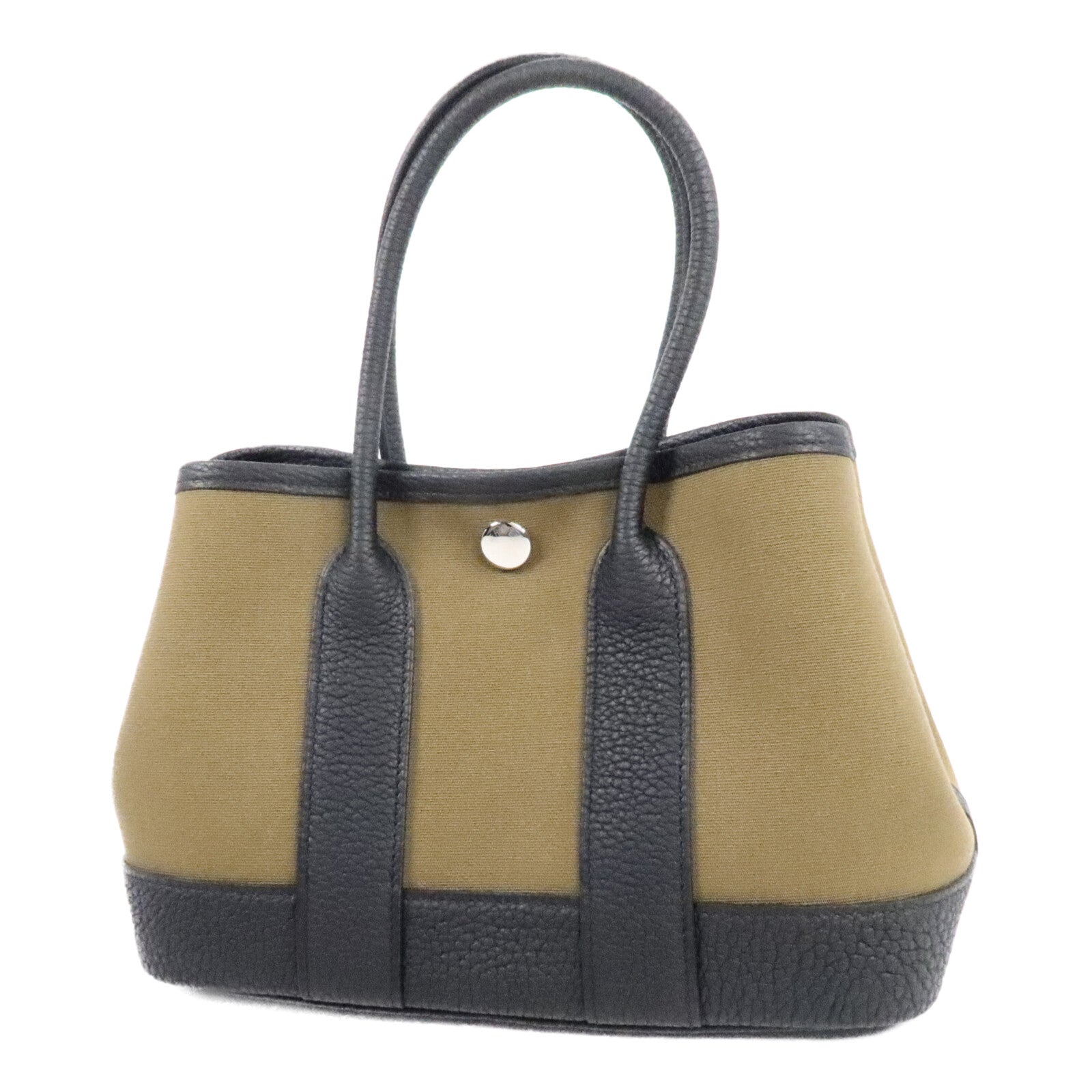 HERMES Toile/Negonda皮革Mini Garden Party手挽袋