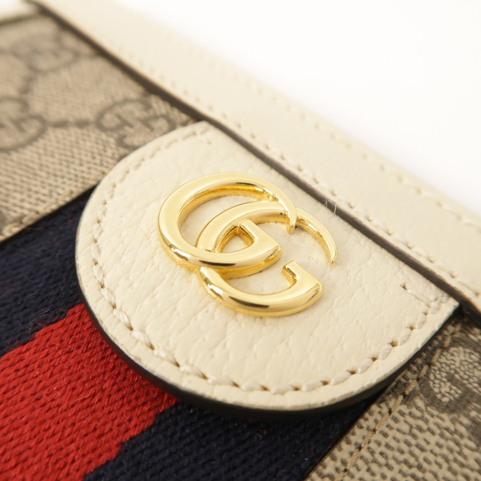 GUCCI 塗層帆布Ophidia GG金扣鏈帶肩背袋