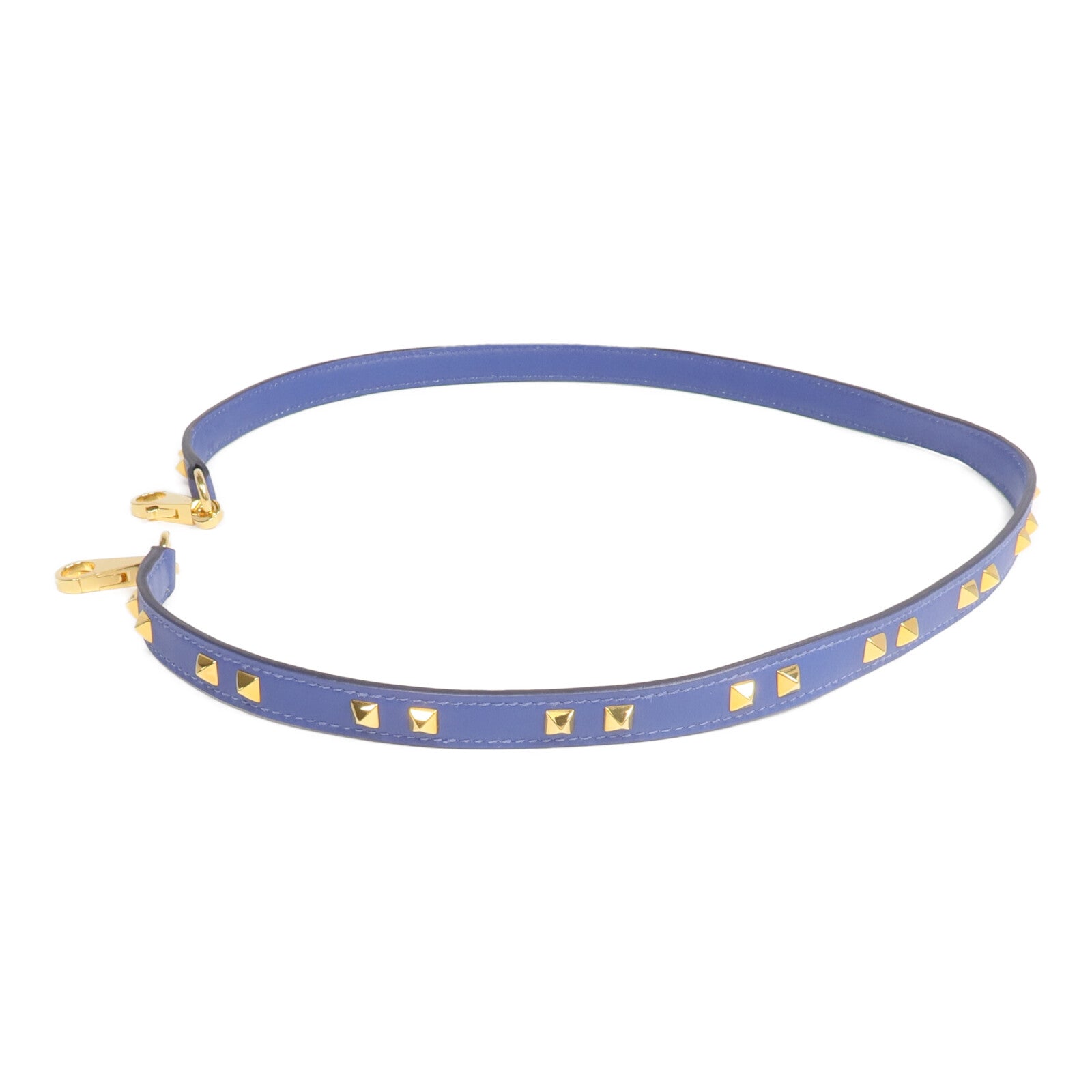 HERMES Vache Liegee皮革Mini Dog Bag Shoulder Strap金扣肩帶Bleu Brighton