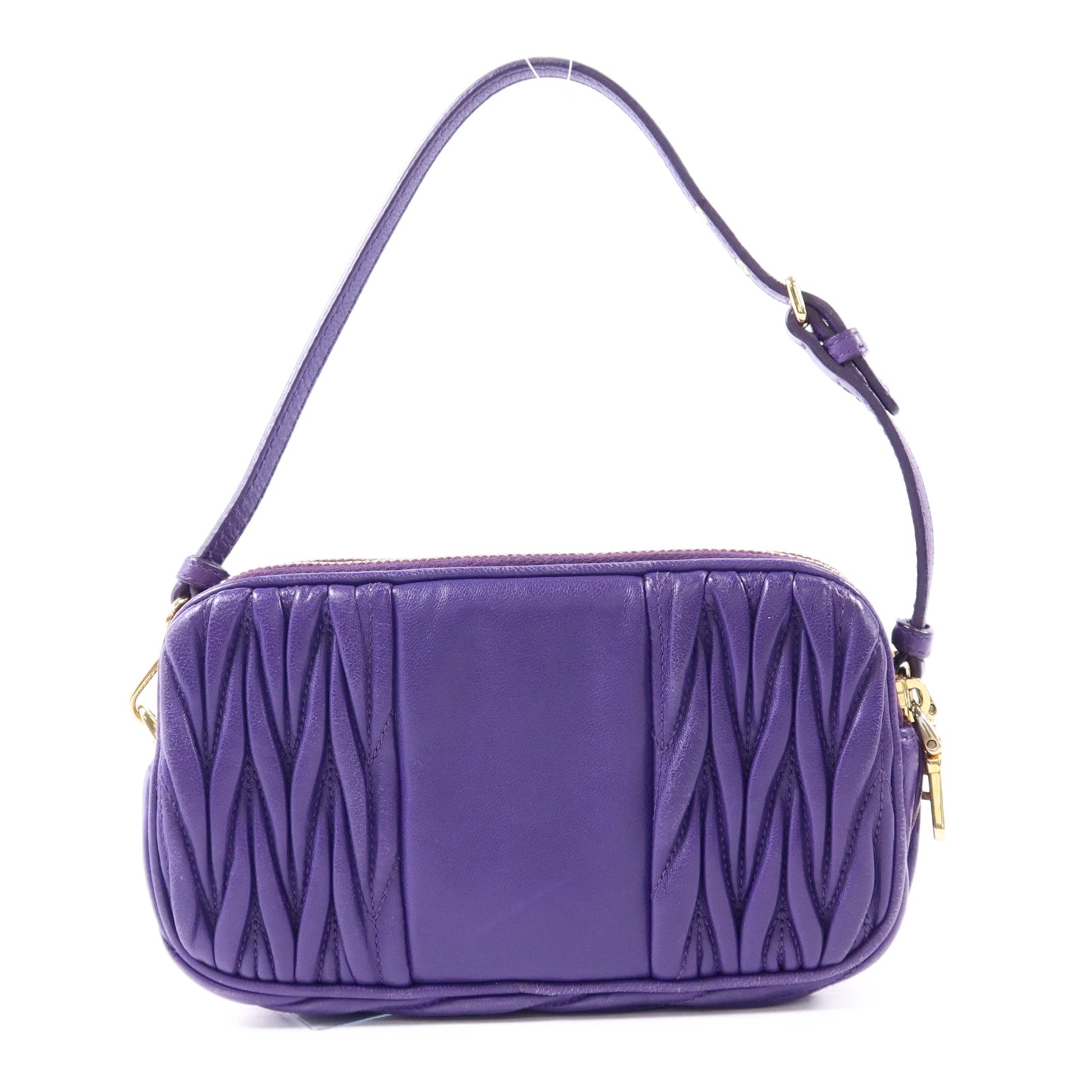 Miu Miu 羊皮皮革Handbag金扣手挽袋