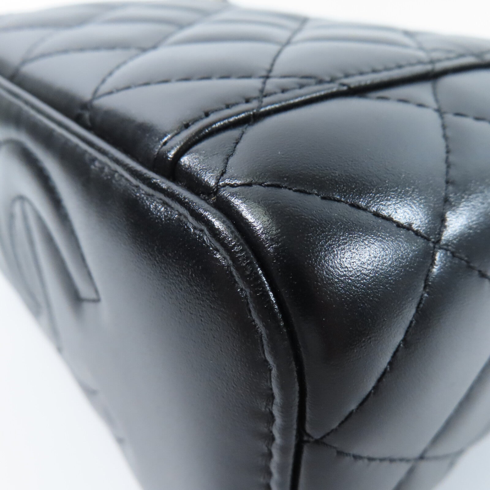 CHANEL 羊皮皮革Vanity Case鏈帶肩背袋