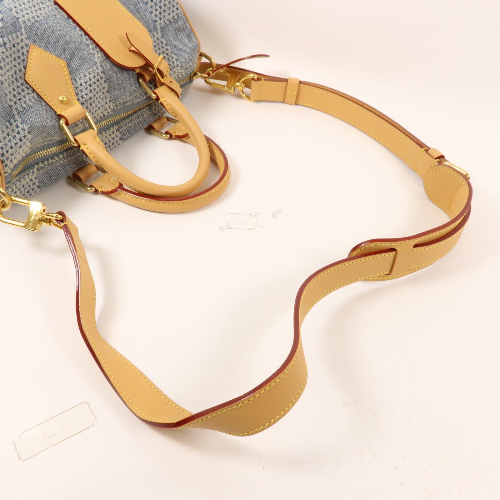 LOUIS VUITTON Damier Denim Speedy 25 Bandouliere手挽肩背兩用袋