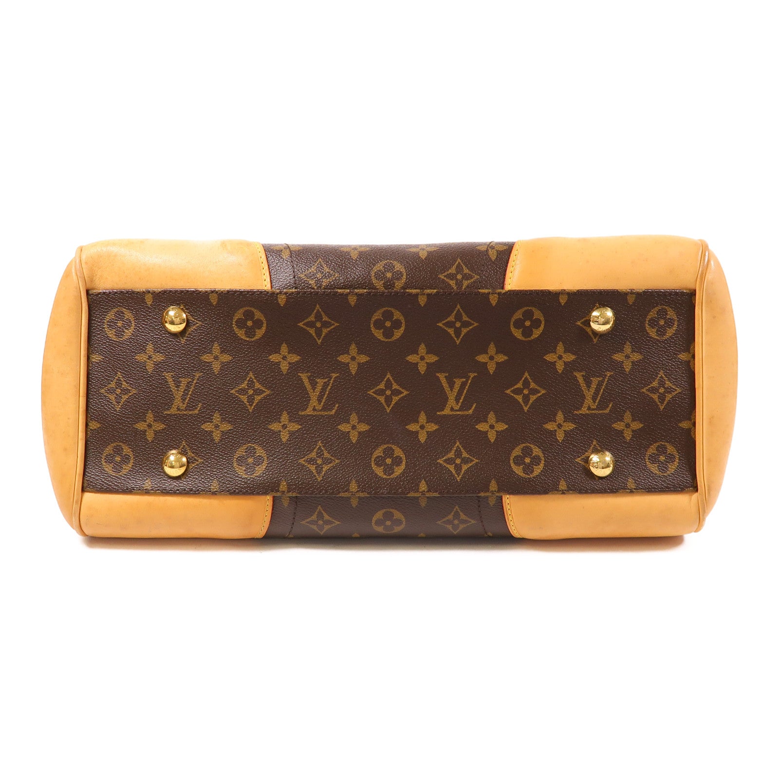 LOUIS VUITTON Monogram Beverly GM金扣手挽袋/肩背袋棕色