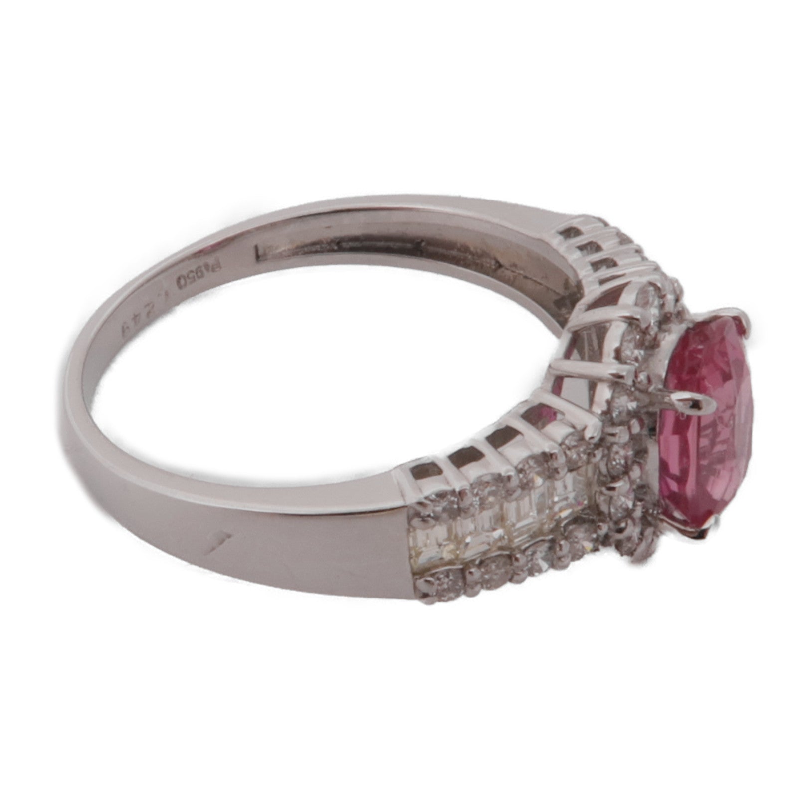 JEWELRY【激減優惠】 PT950鉑金Pink Sapphire Ring鑽石戒指US#6