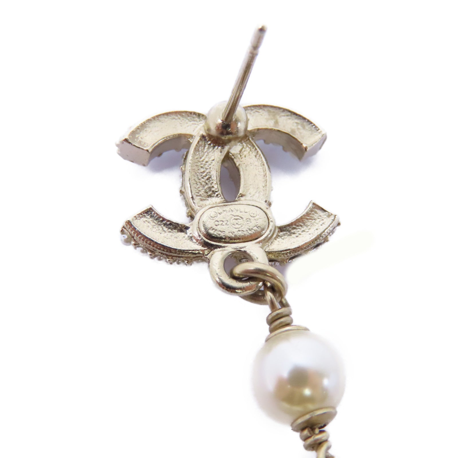 CHANEL PVC/金屬Earrings耳環金色/透明