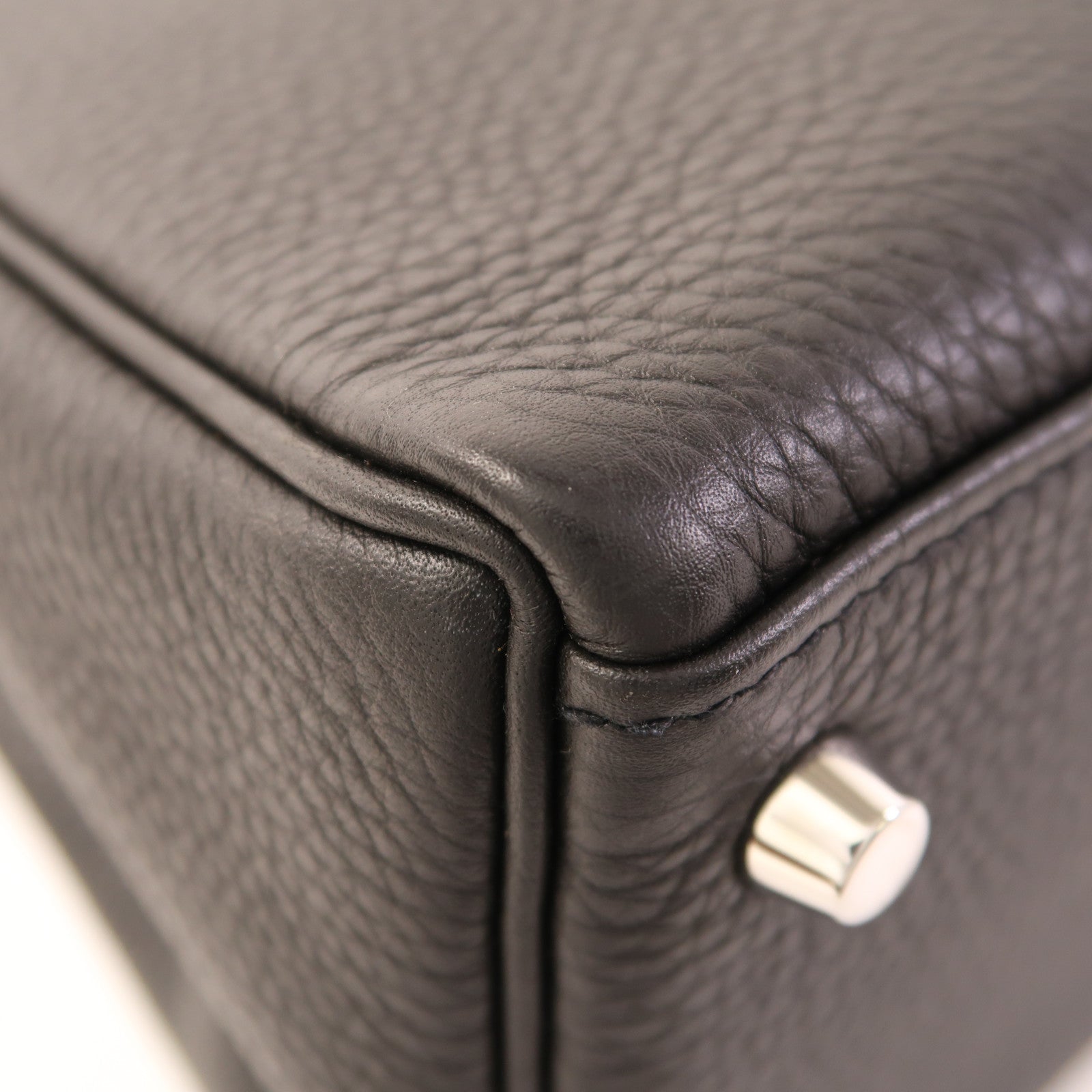 HERMES PHW Kelly 28 2 Way Shoulder Bag Handbag Togo Leather Noir