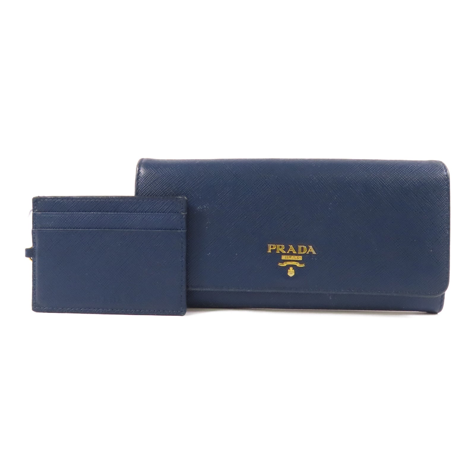 PRADA Saffiano皮革Long wallet金扣長錢包