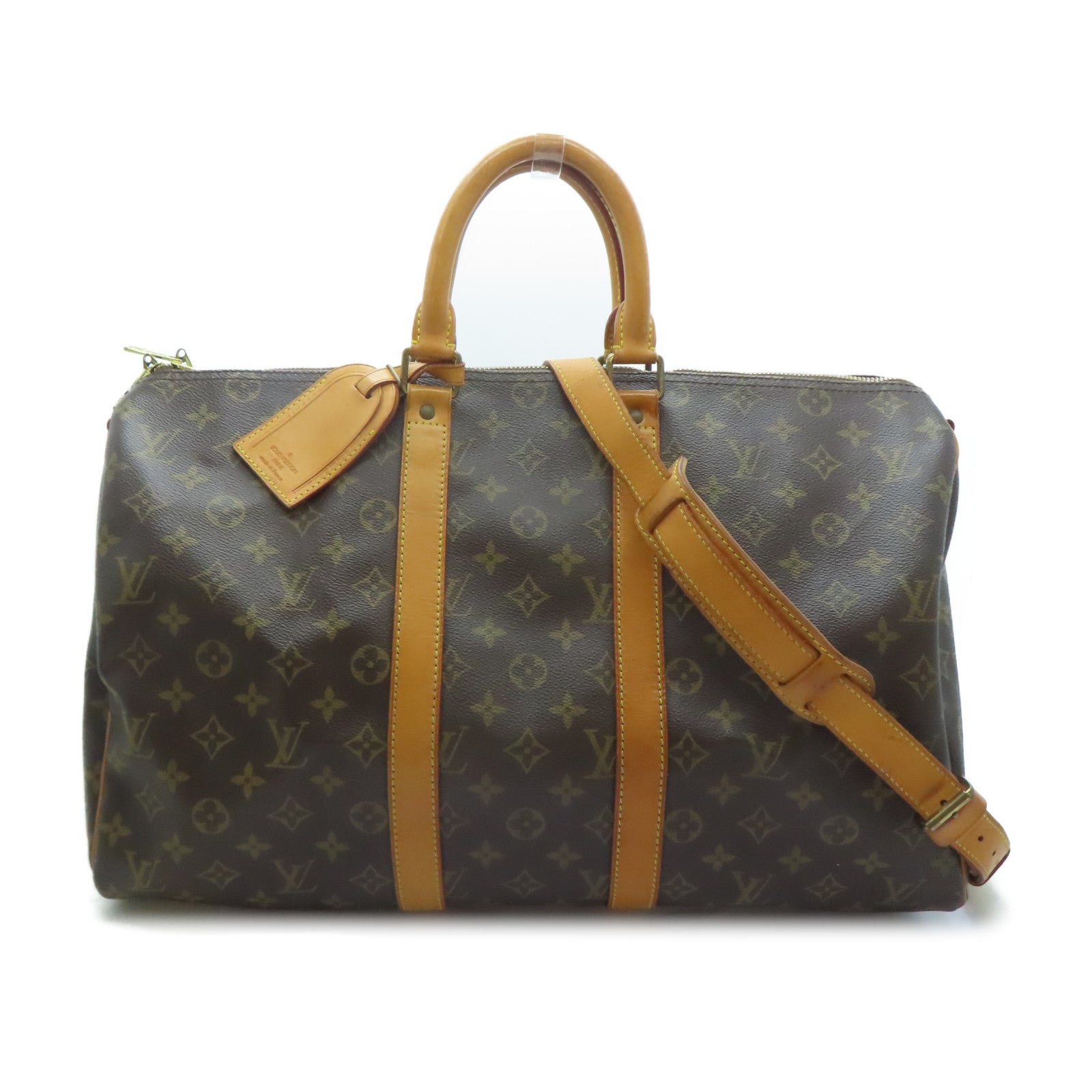 LOUIS VUITTON 【激減優惠】Monogram Keepall 45金扣手挽肩背兩用袋啡色