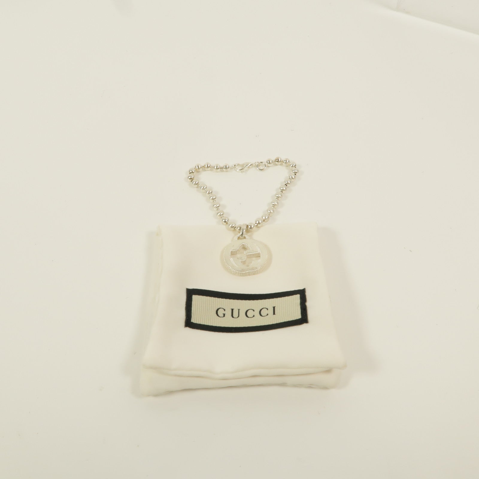 GUCCI 925純銀Interlocking G Bracelet手鍊