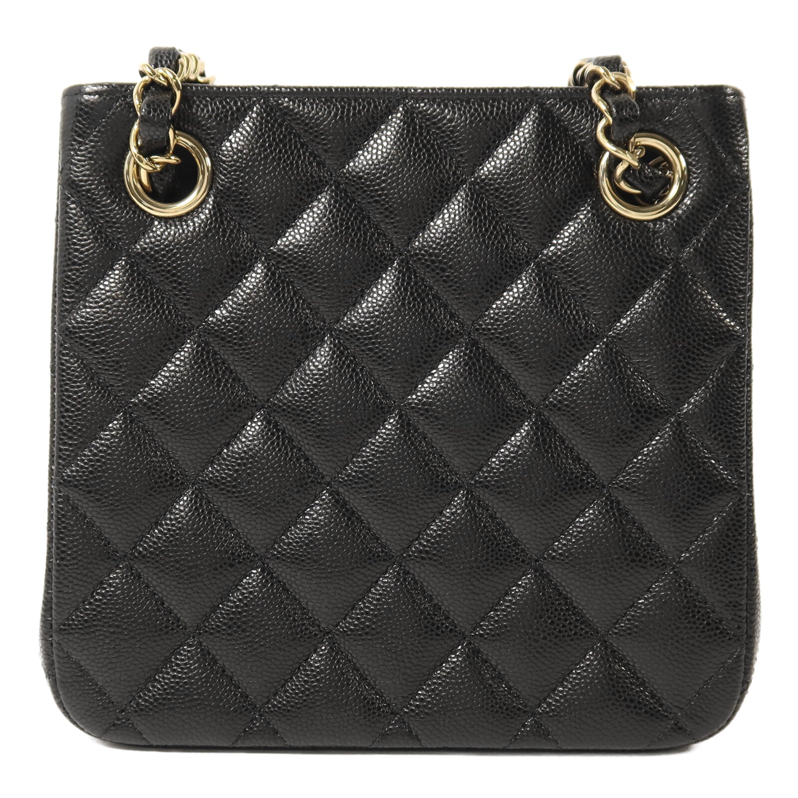 CHANEL 牛皮皮革Mini Tote金扣肩背袋