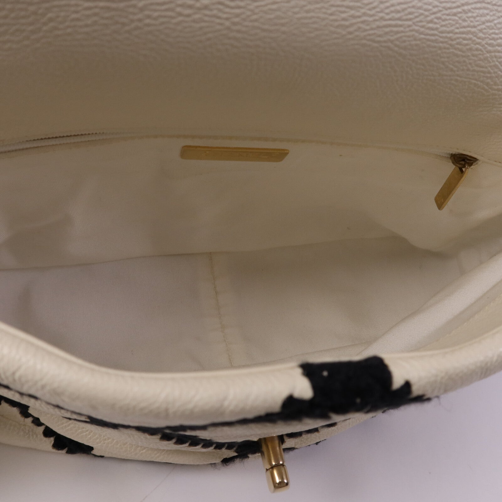 CHANEL 牛皮皮革Chanel 19 Large金扣鏈帶手挽肩背兩用袋