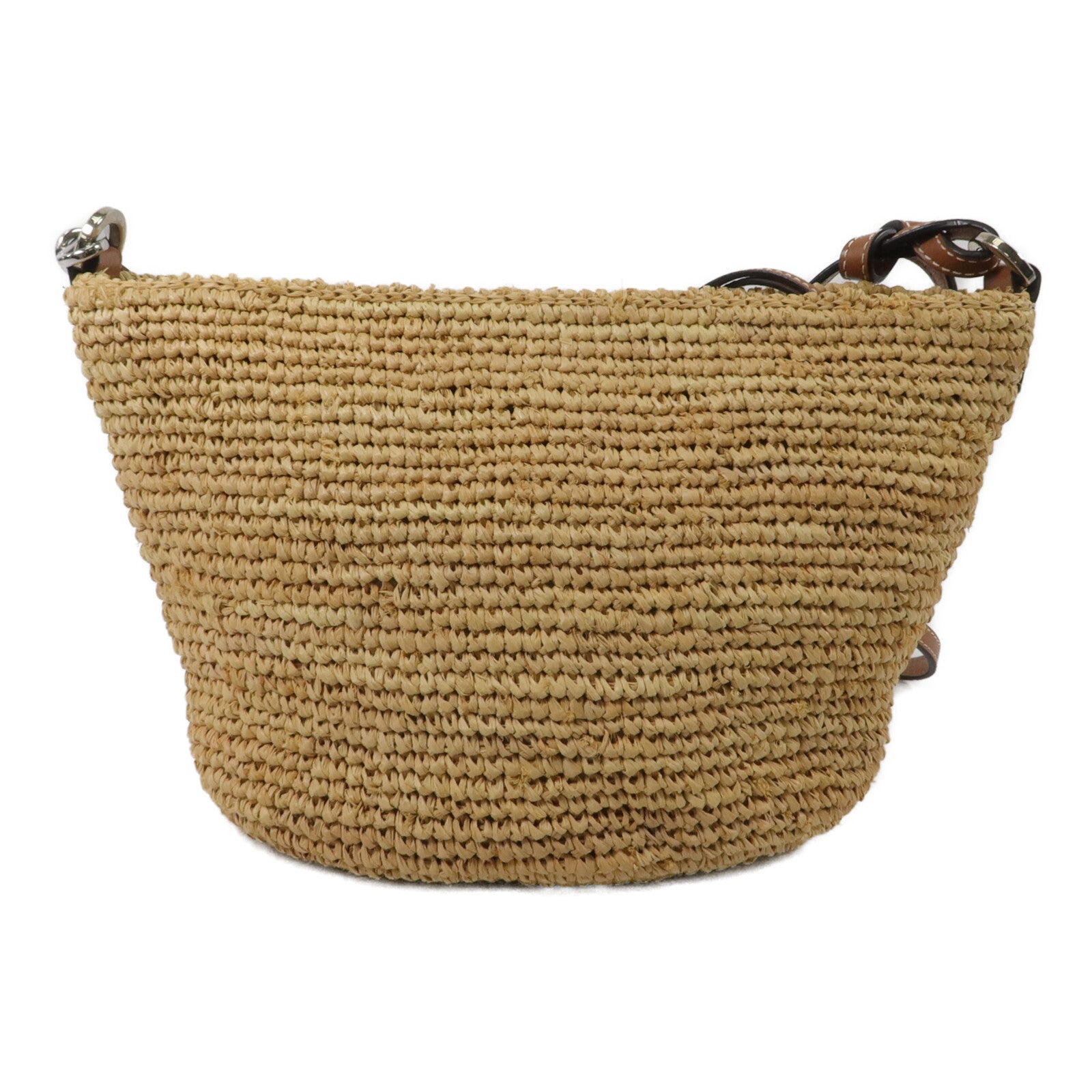 LOEWE Raffia/牛皮皮革Slit Pochette Bag肩背袋