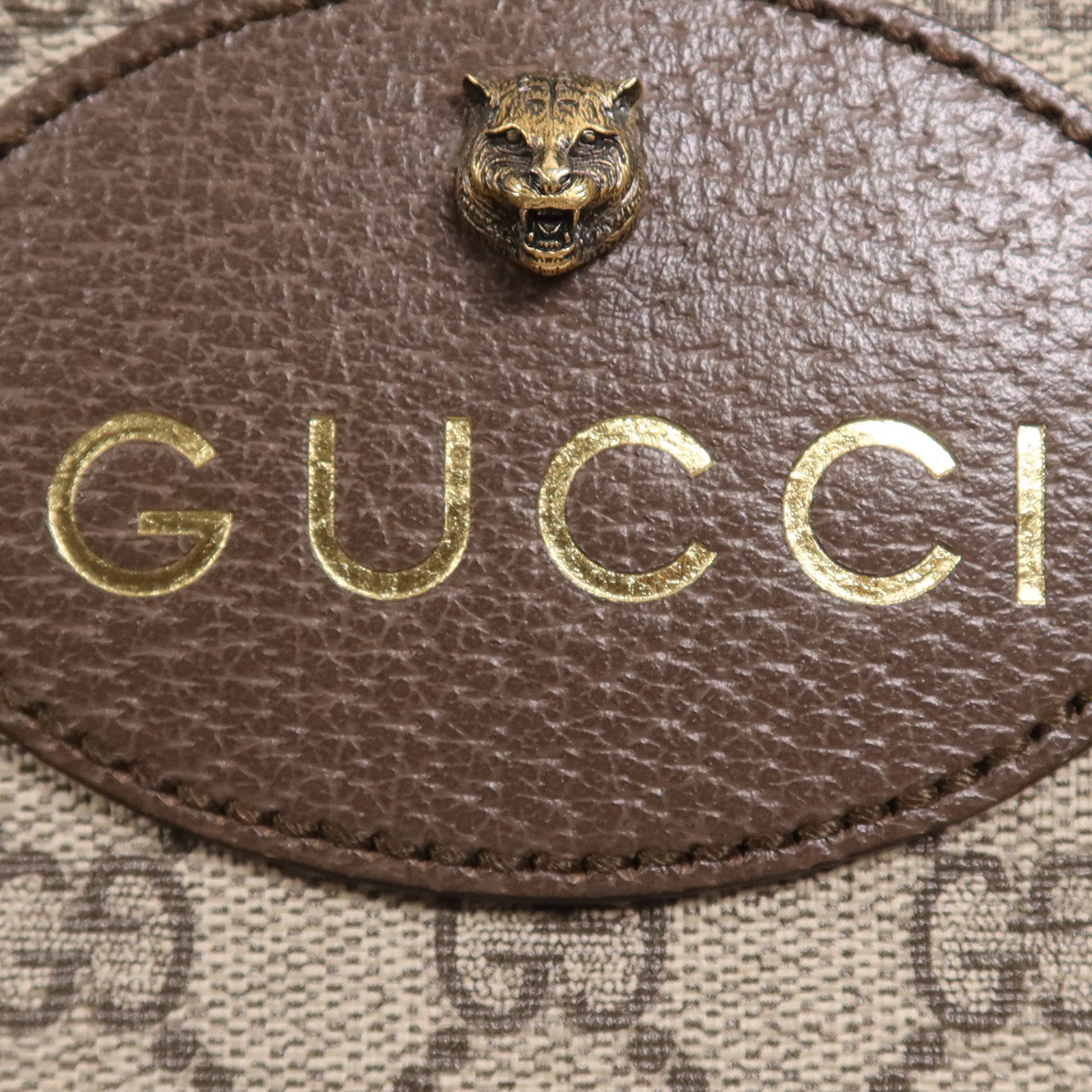 GUCCI 塗層帆布Supreme Messenger金扣肩背袋