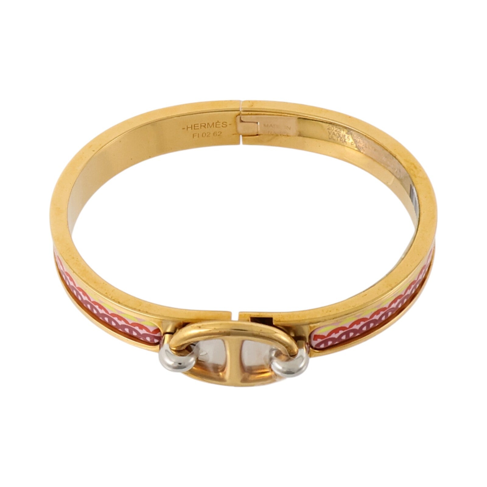 HERMES 金屬/琺瑯Mini Clic Chaine D'Ancre手鐲