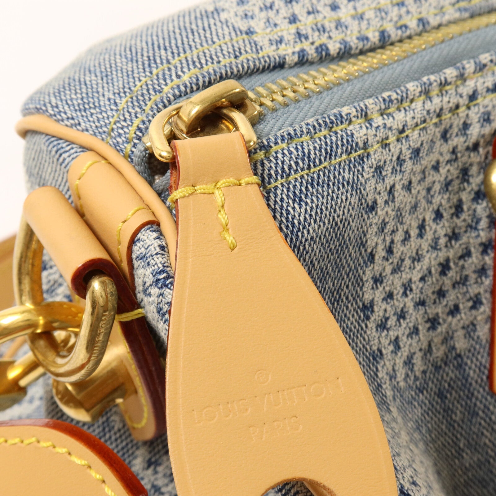 LOUIS VUITTON Damier Denim Speedy 25 Bandouliere手挽肩背兩用袋