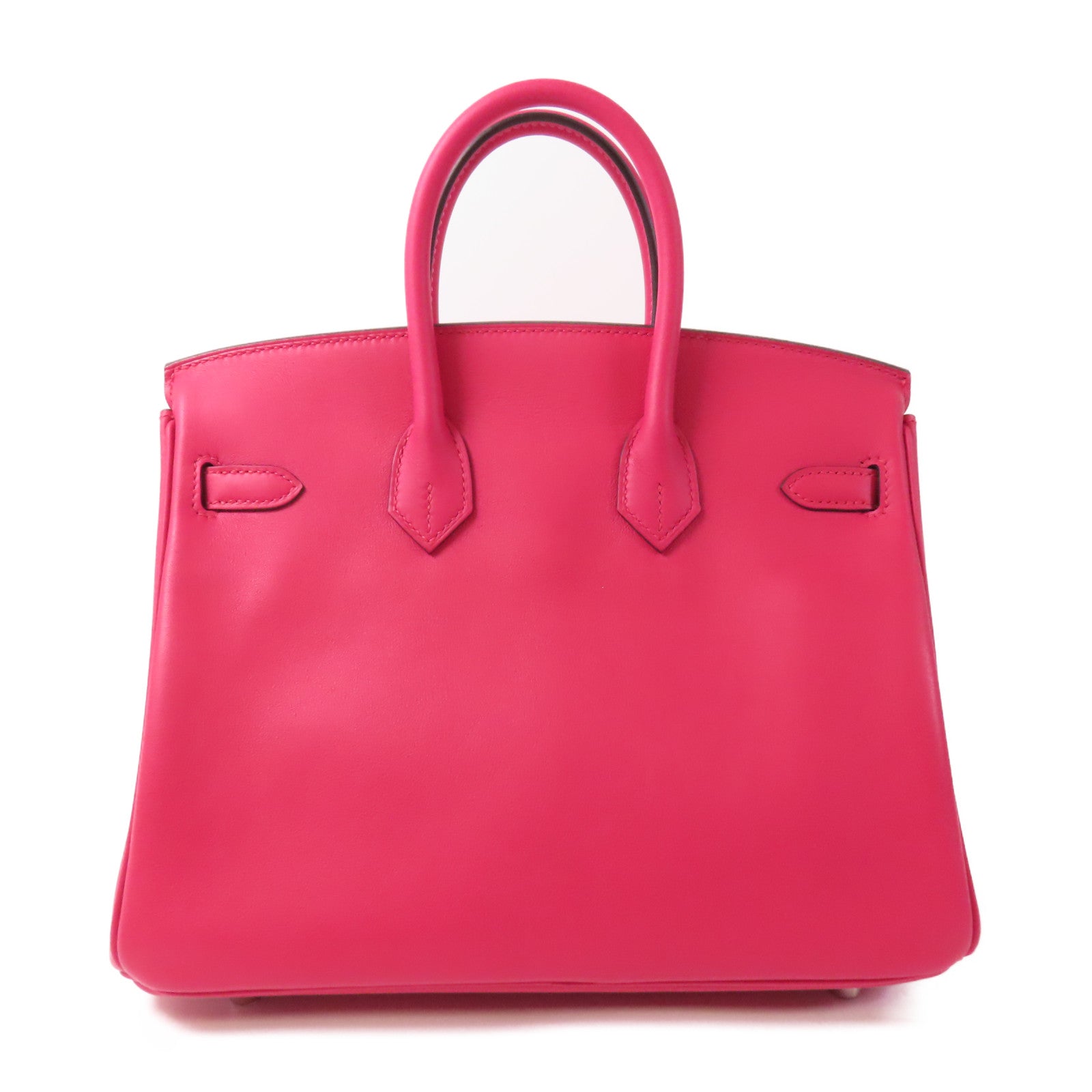 HERMES Swift皮革Birkin 25銀扣手挽袋Rubis