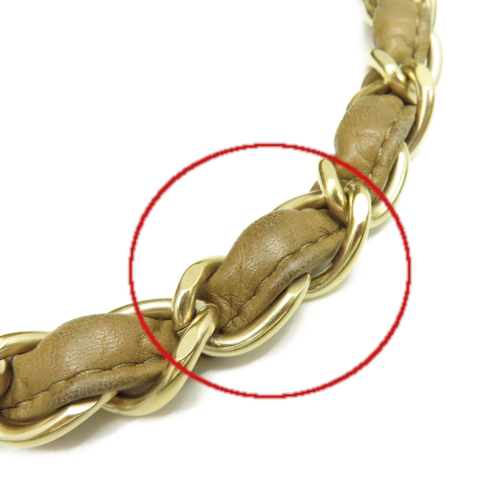 CHANEL 【激減優惠】菱格牛皮皮革Chain Shoulder Bag金扣鏈帶肩背袋啡色