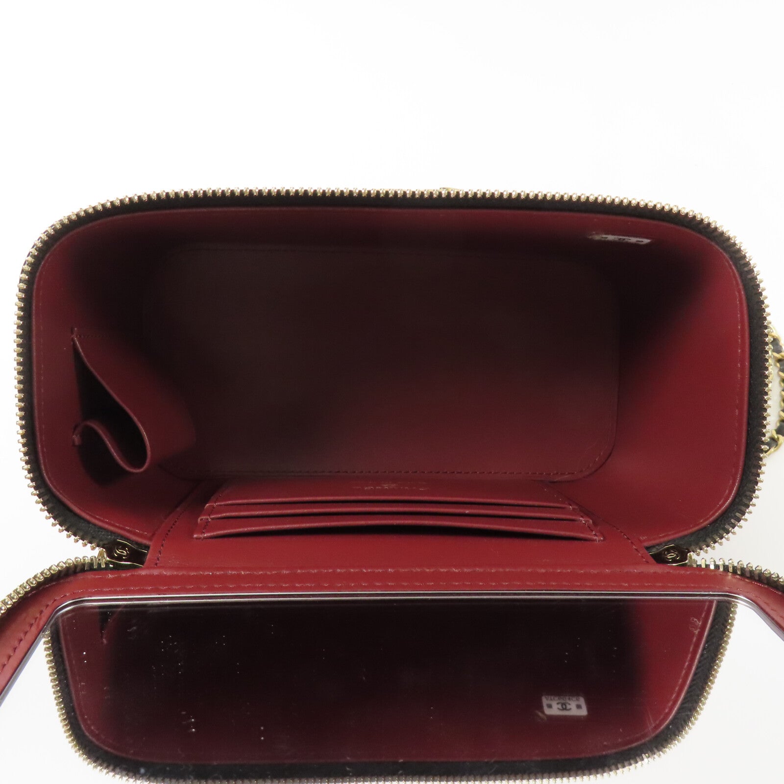 CHANEL 羊皮皮革Vanity Case鏈帶肩背袋