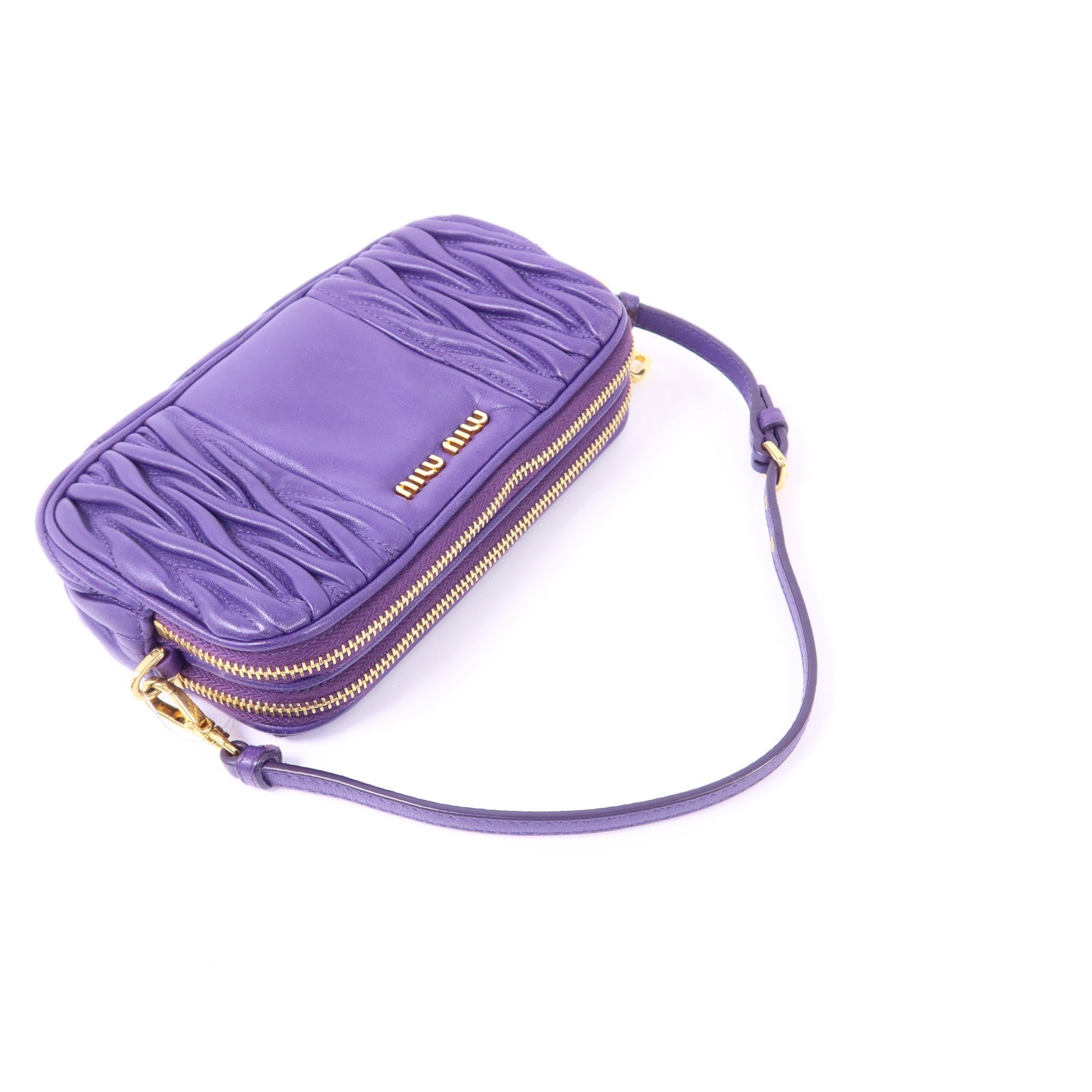 Miu Miu 羊皮皮革Handbag金扣手挽袋