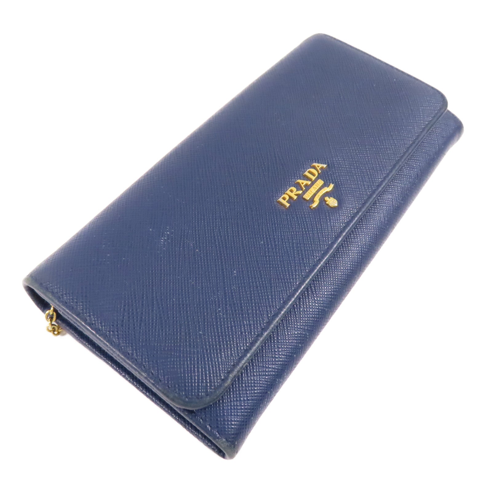 PRADA Saffiano皮革Long wallet金扣長錢包