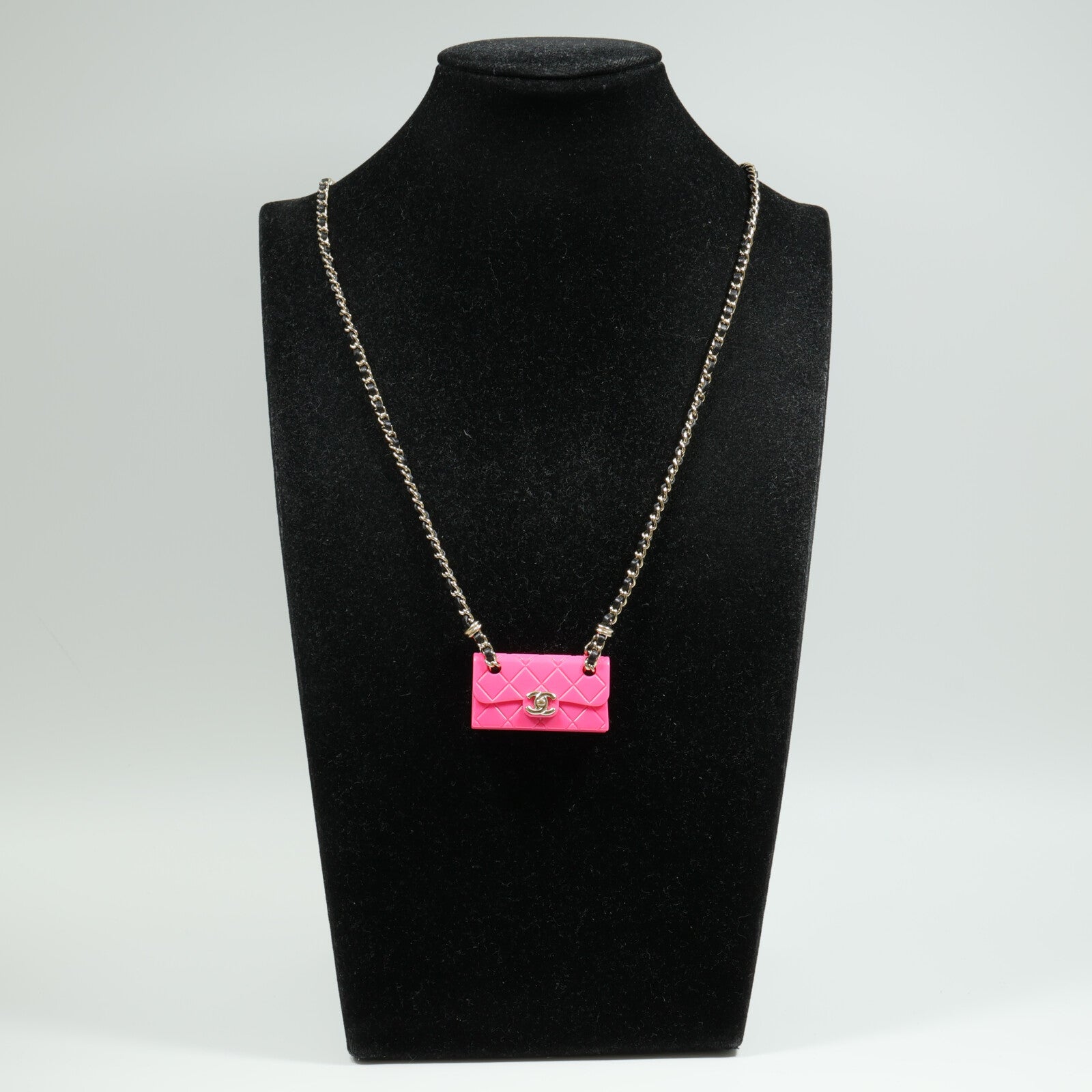 CHANEL 牛皮皮革/PVC/金屬Chanel Bag Necklace項鍊