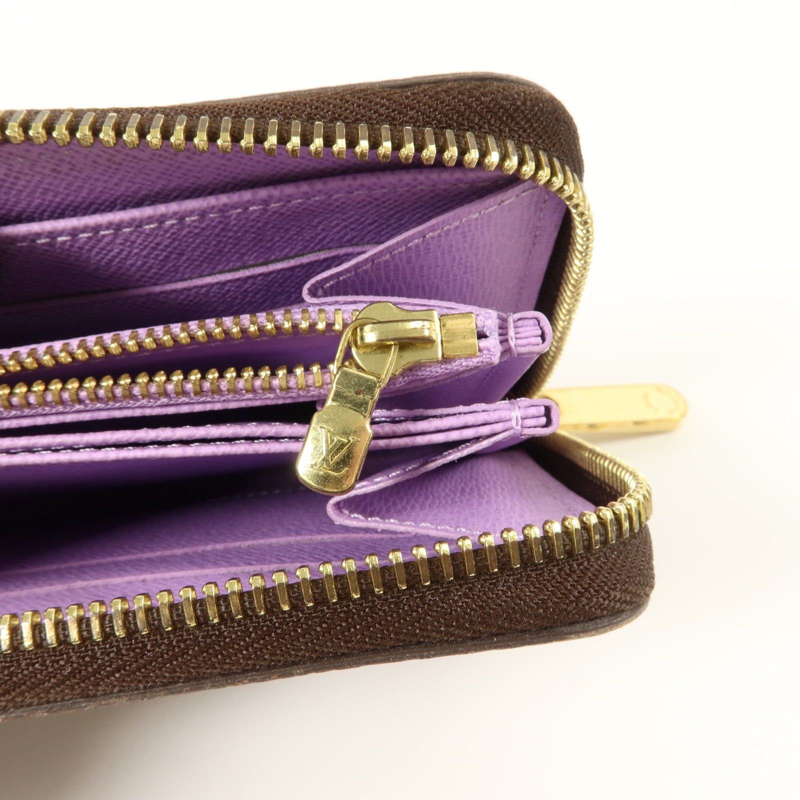 LOUIS VUITTON Damier Zippy金扣長錢包