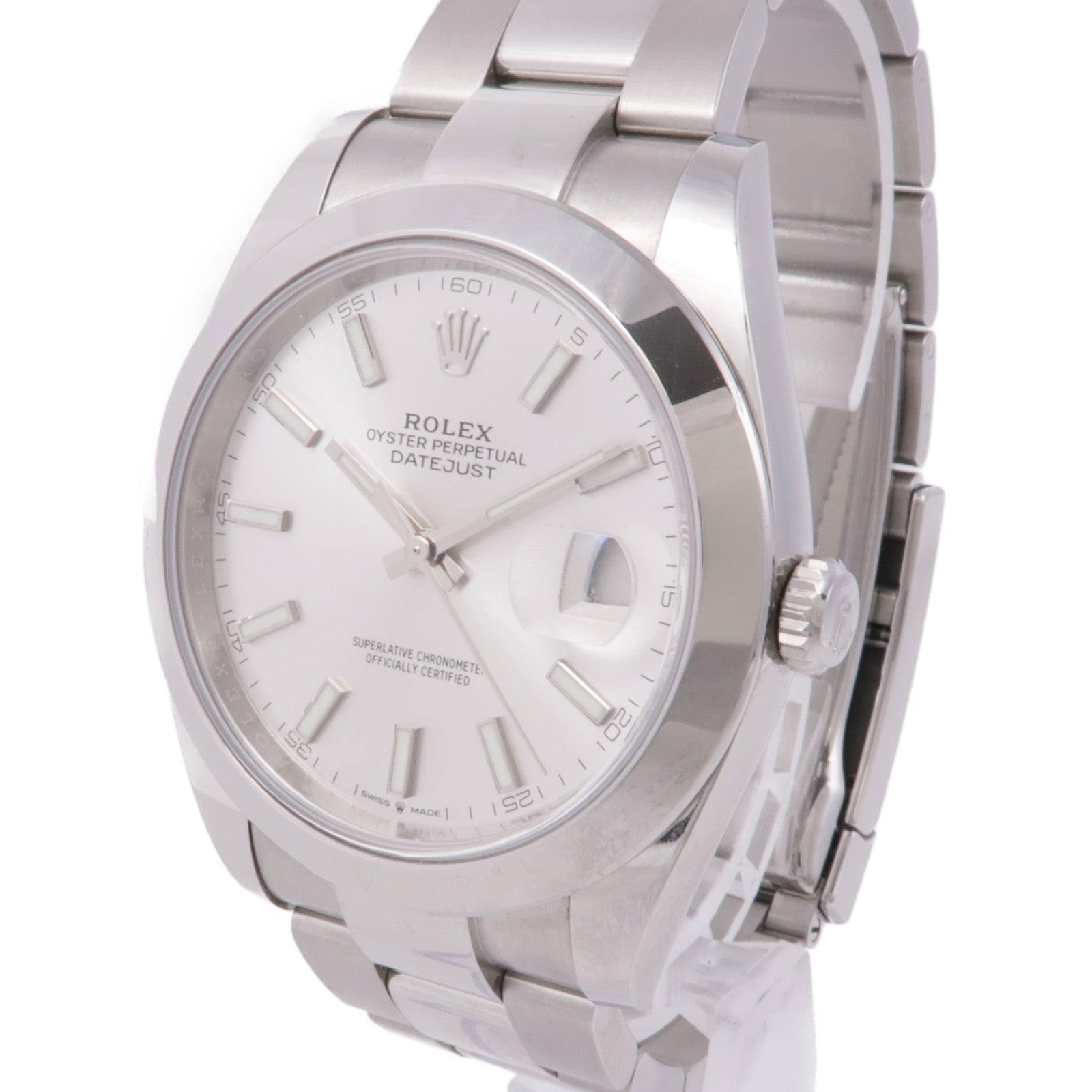 ROLEX Datejust 41mm 126300 Automatic Watch Stainless Steel Silver