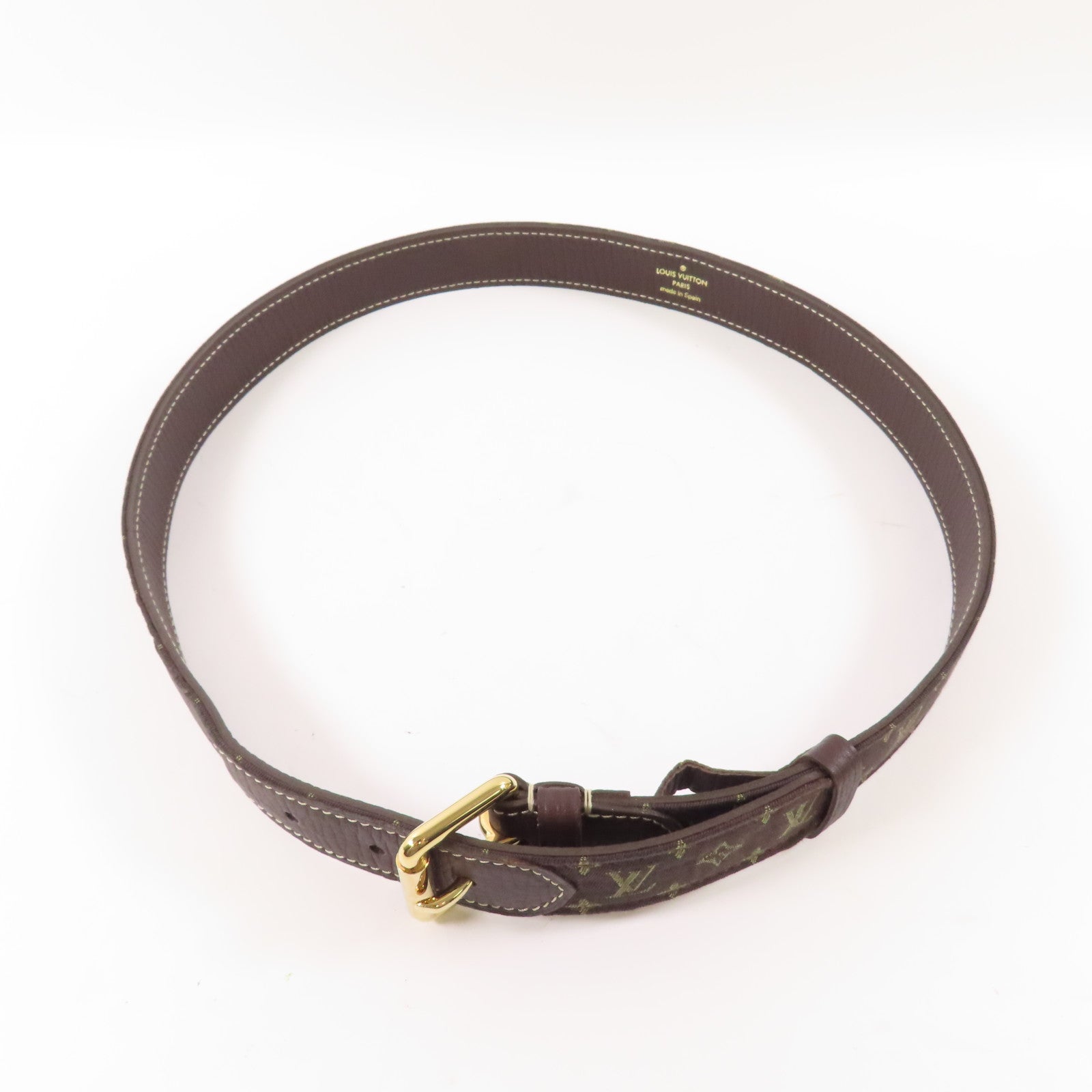 LOUIS VUITTON 【激減優惠】Monogram Mini Lin/皮革Belt皮帶