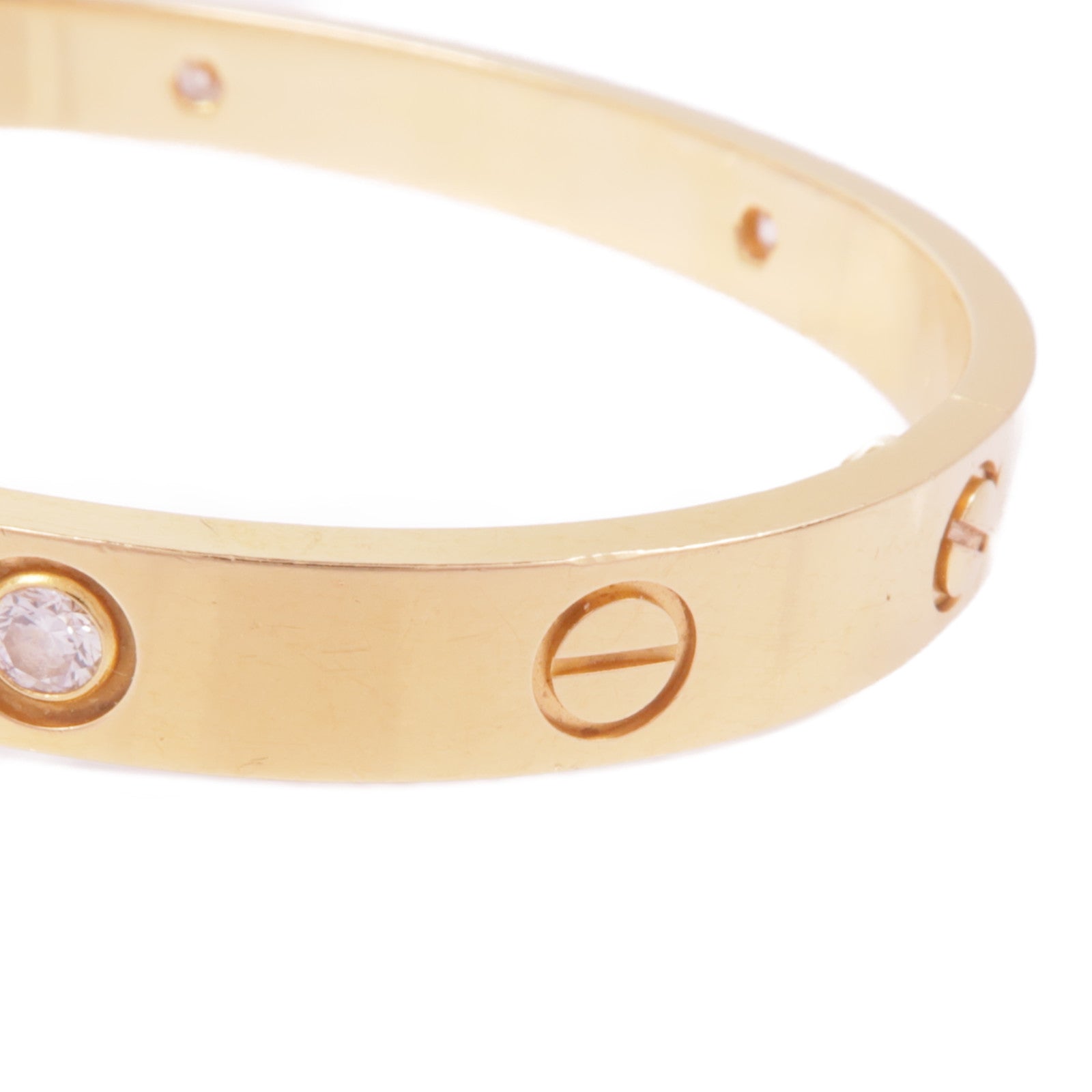 CARTIER 18K黃金Love Bracelet鑽石手鐲Cartier#16