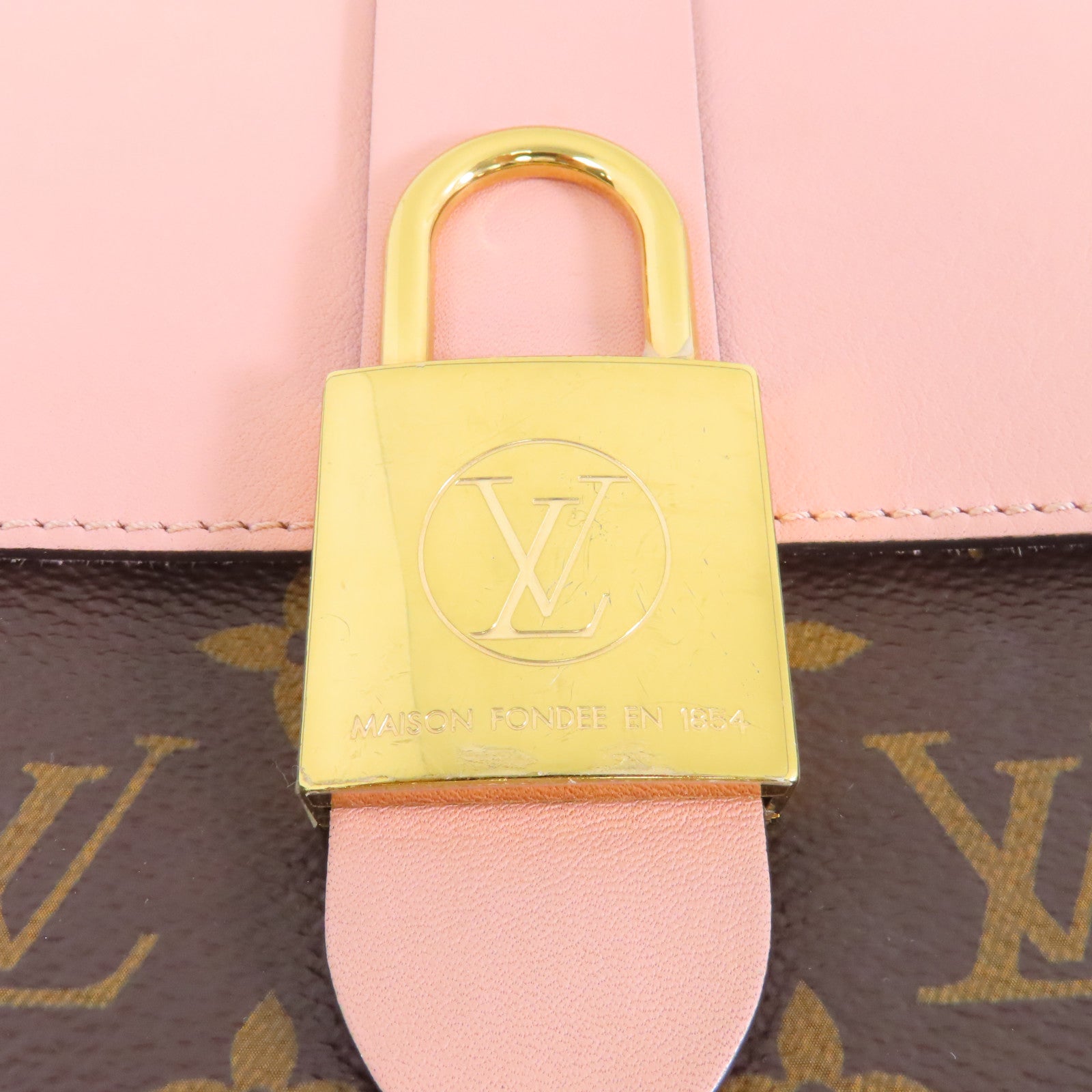 LOUIS VUITTON Monogram Locky BB金扣手挽肩背兩用袋粉紅色