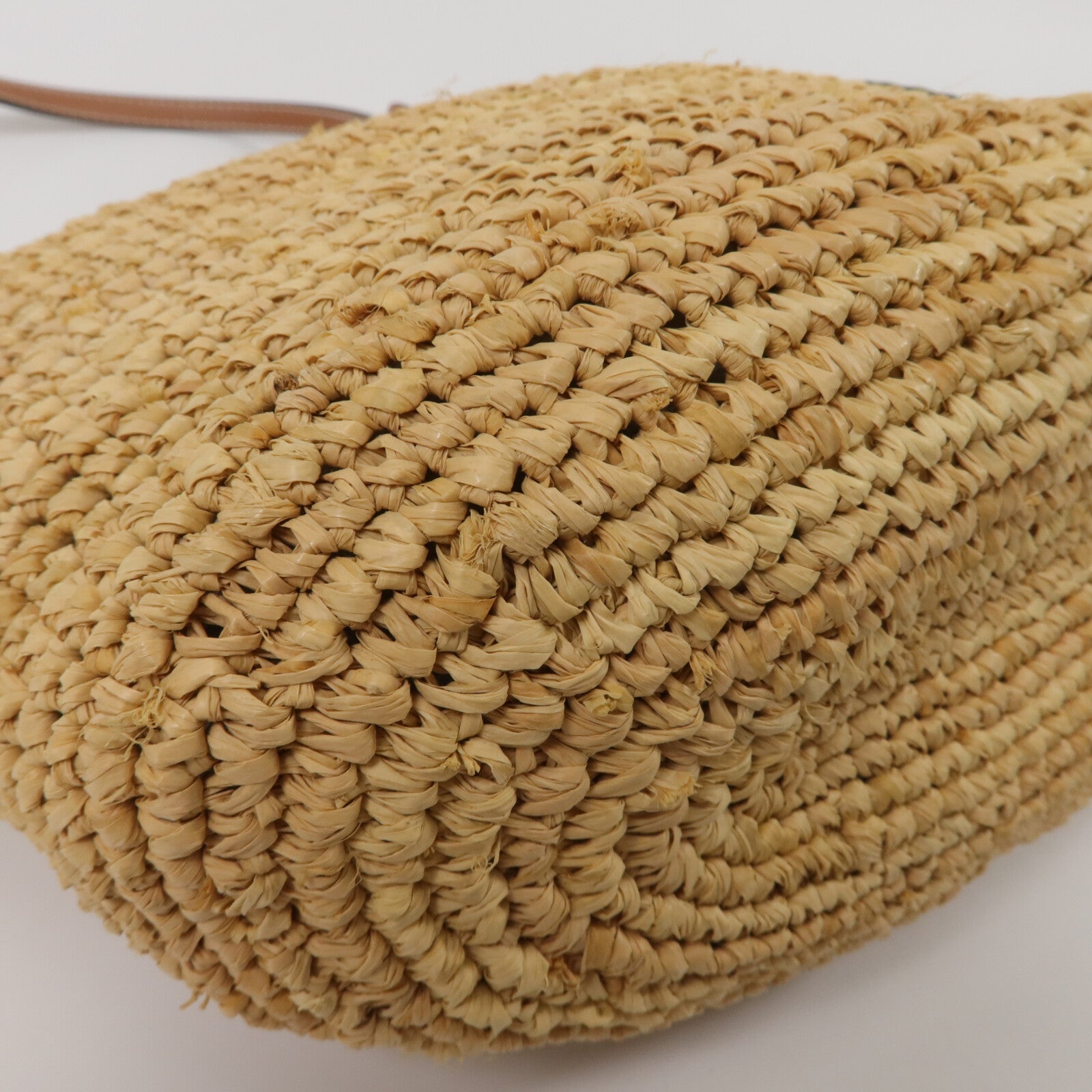 LOEWE Raffia/牛皮皮革Slit Pochette Bag肩背袋