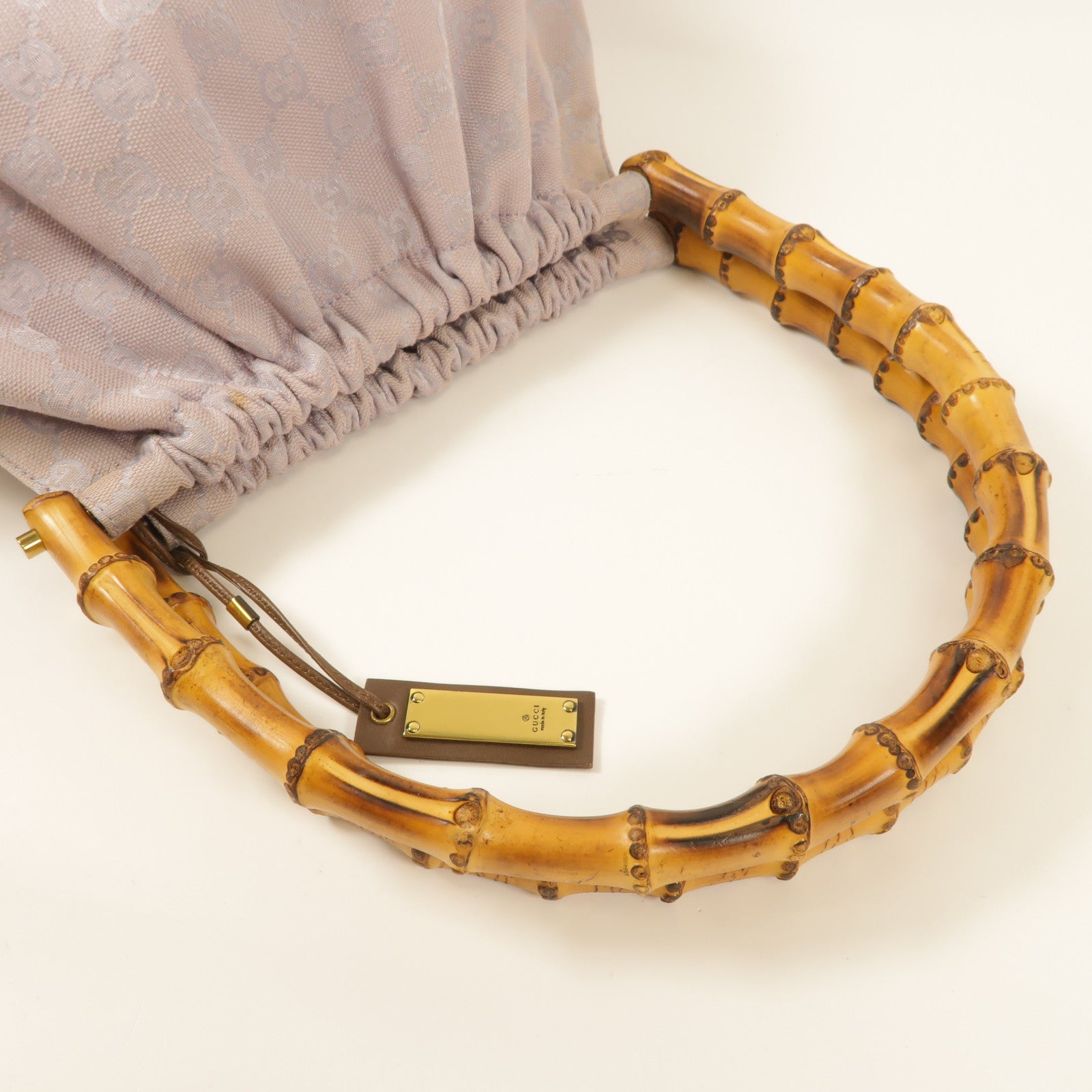 GUCCI 帆布Bamboo Bag肩背袋