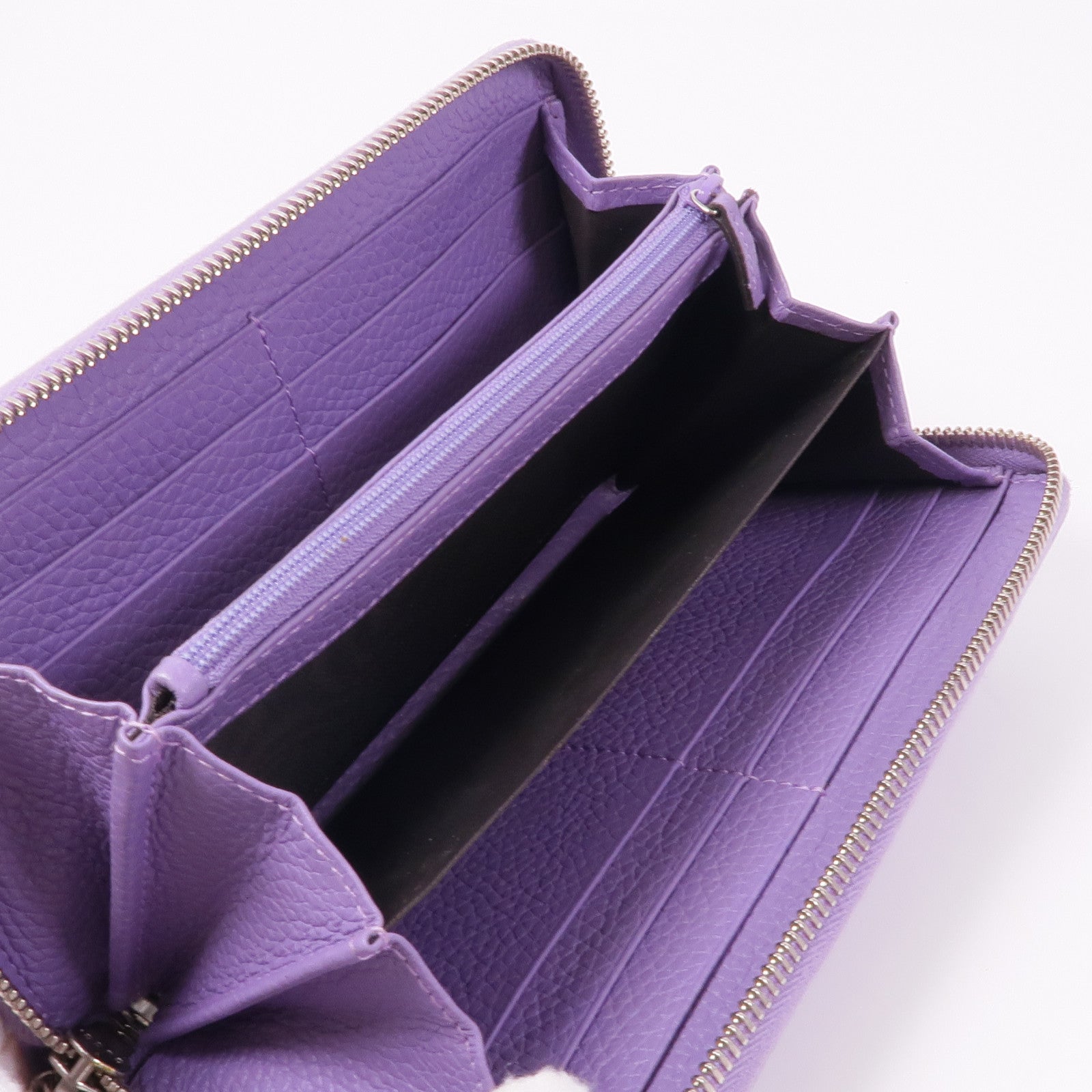 GUCCI 皮革Long Wallet銀扣長錢包