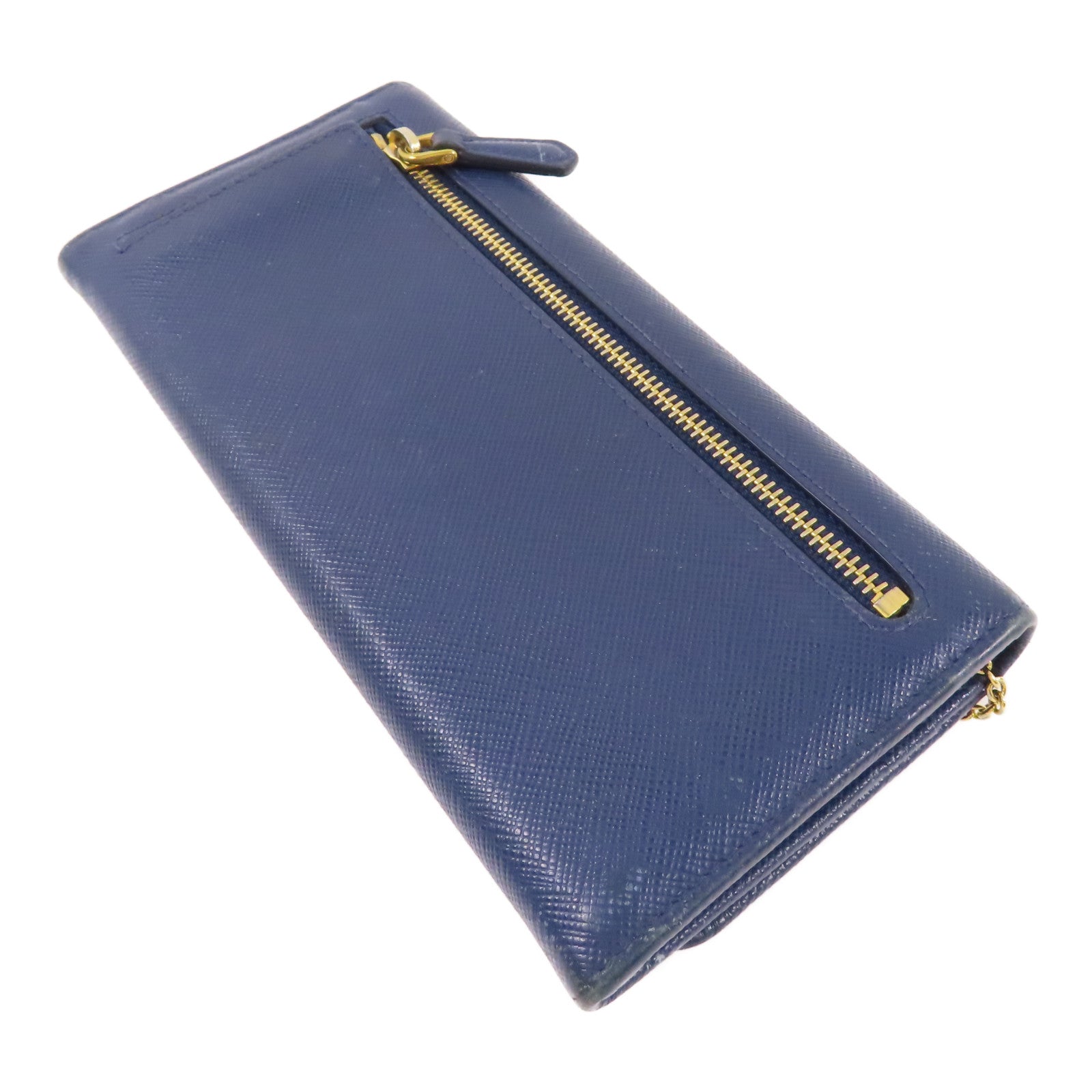 PRADA Saffiano皮革Long wallet金扣長錢包