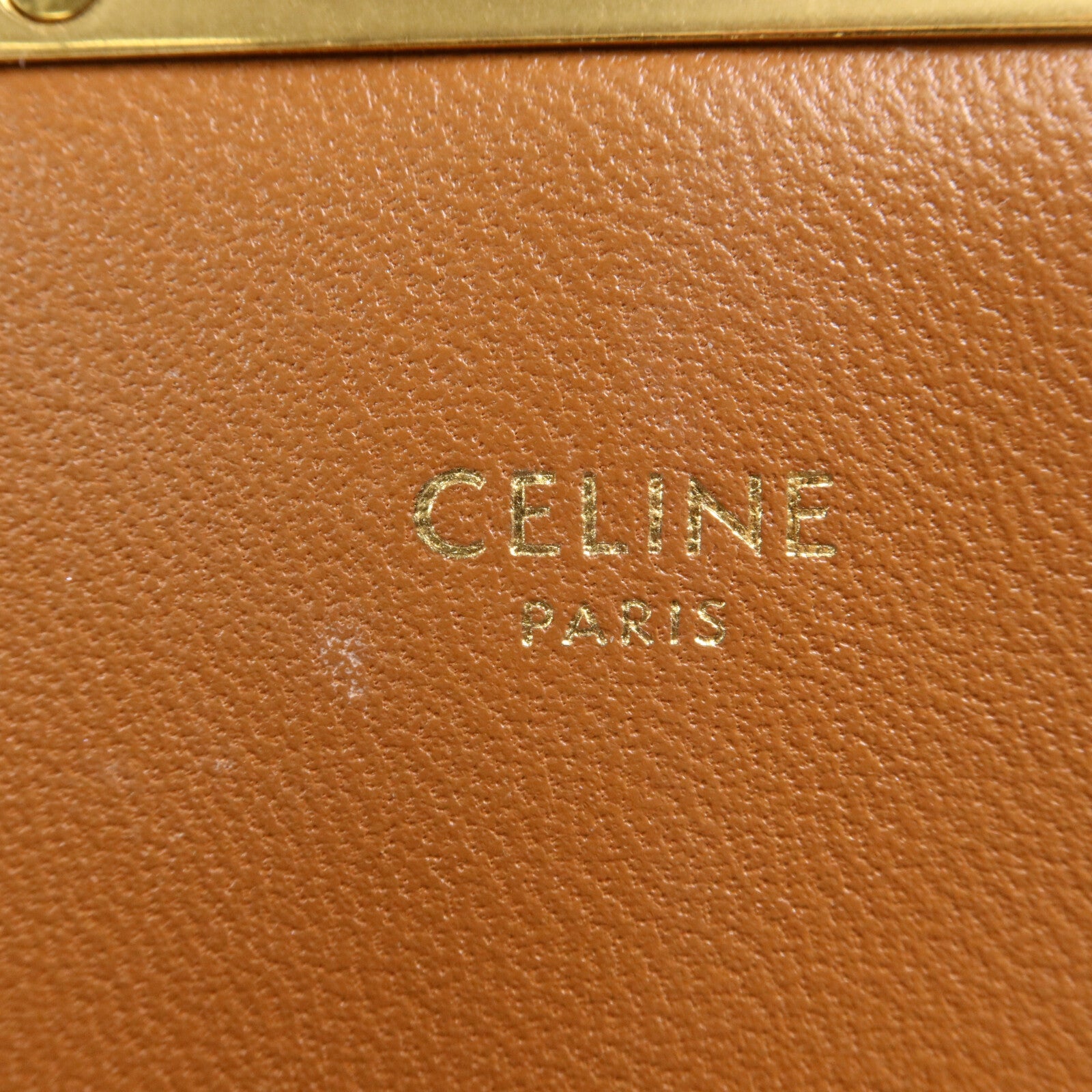CELINE 牛皮皮革/塗層帆布Classique Triomphe Teen肩背袋